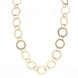 18KT Gold Circle Link Necklace
