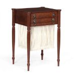 Boston Sheraton Mahogany Carved Sewing Stand