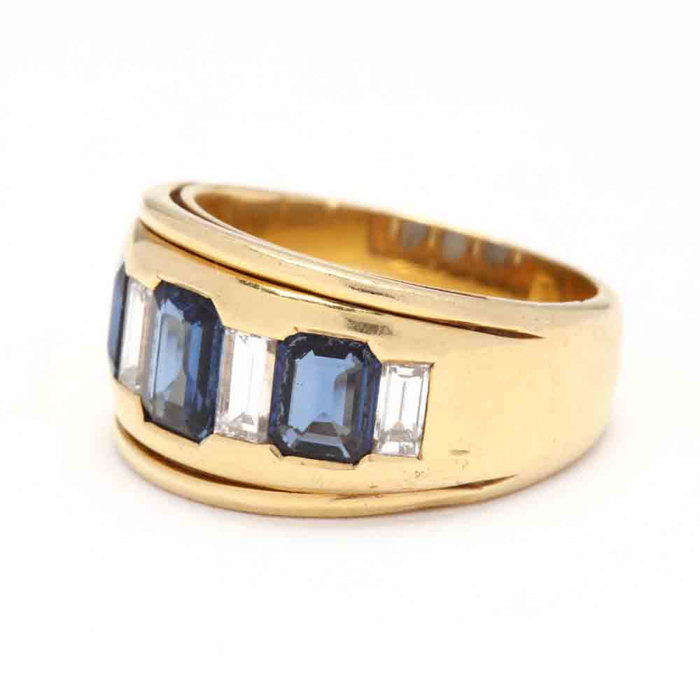 18KT Gold, Sapphire, and Diamond Ring - Image 4 of 5