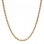 14KT Bi-Color Gold Rope Chain Necklace