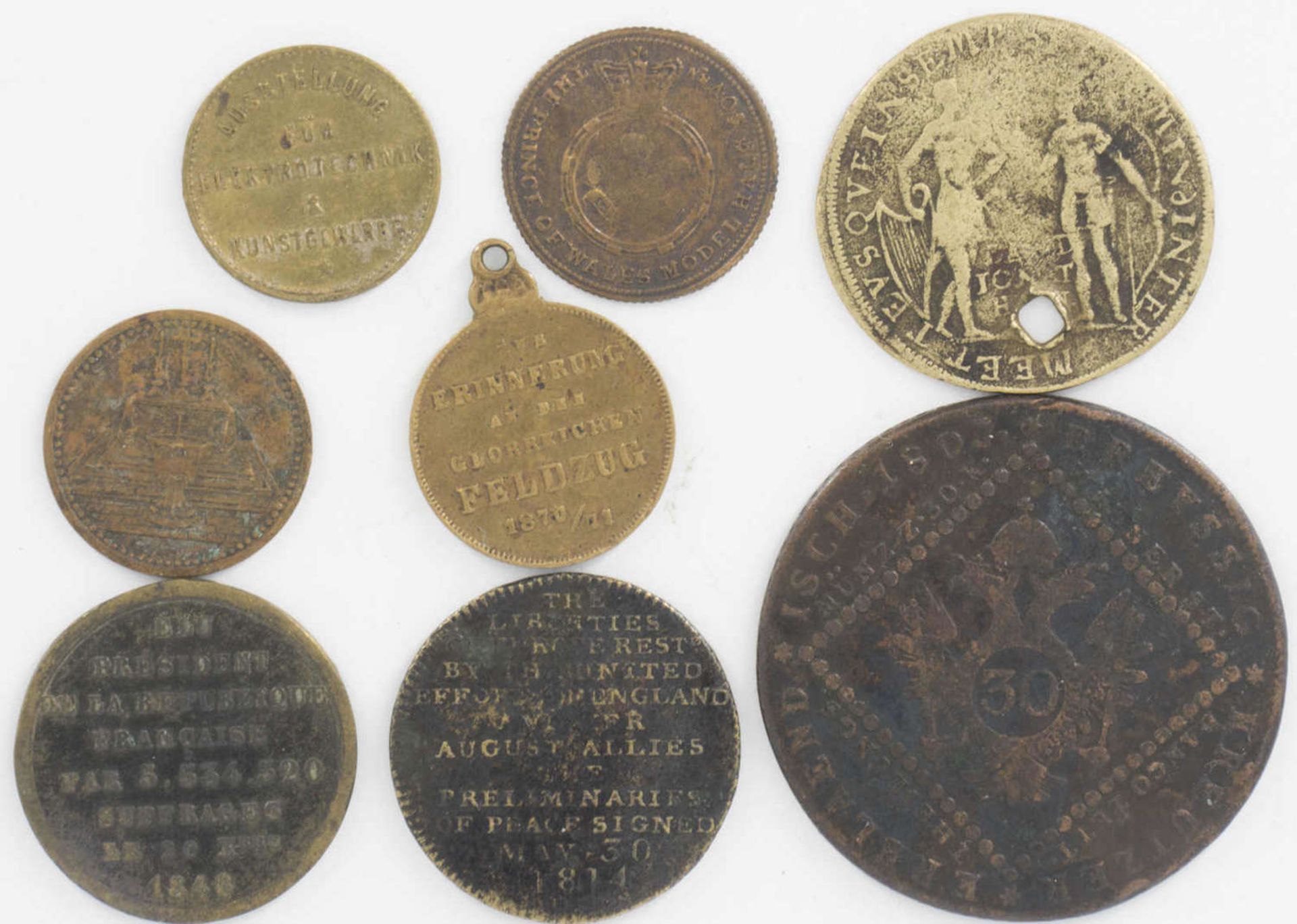 Lot of coins and medals, Austria 1807 30 Kreuzer French II. Please have a look. - Bild 2 aus 2