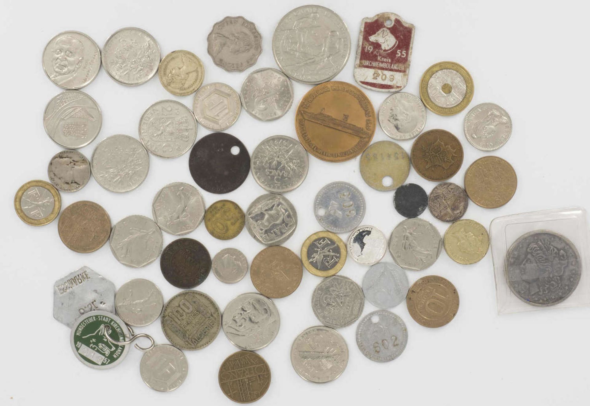 Lot of coins from Europe, as well as stamps. some reprints. Please visit.