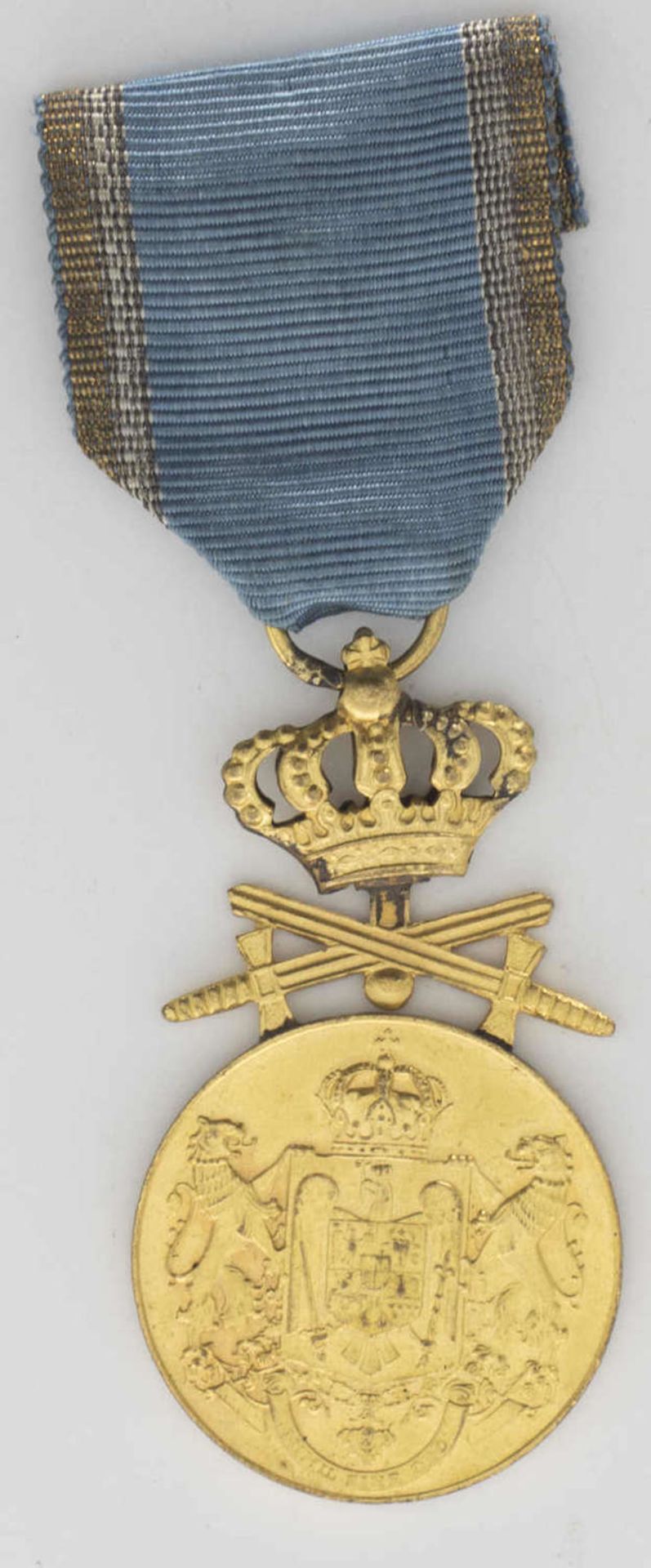 Romania loyalty service - medal on ribbon.