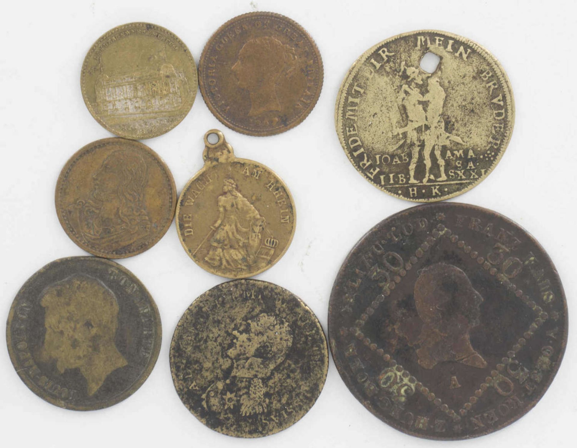 Lot of coins and medals, Austria 1807 30 Kreuzer French II. Please have a look.