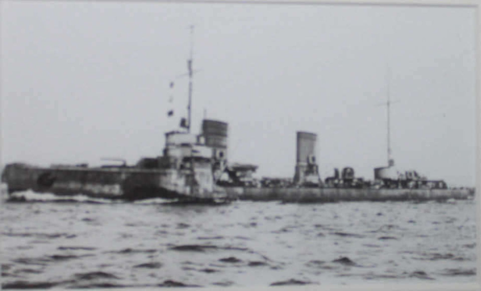 2 x photo behind glass framed by warships Imperial Navy, as well 1 SMS Emden - Image 2 of 3