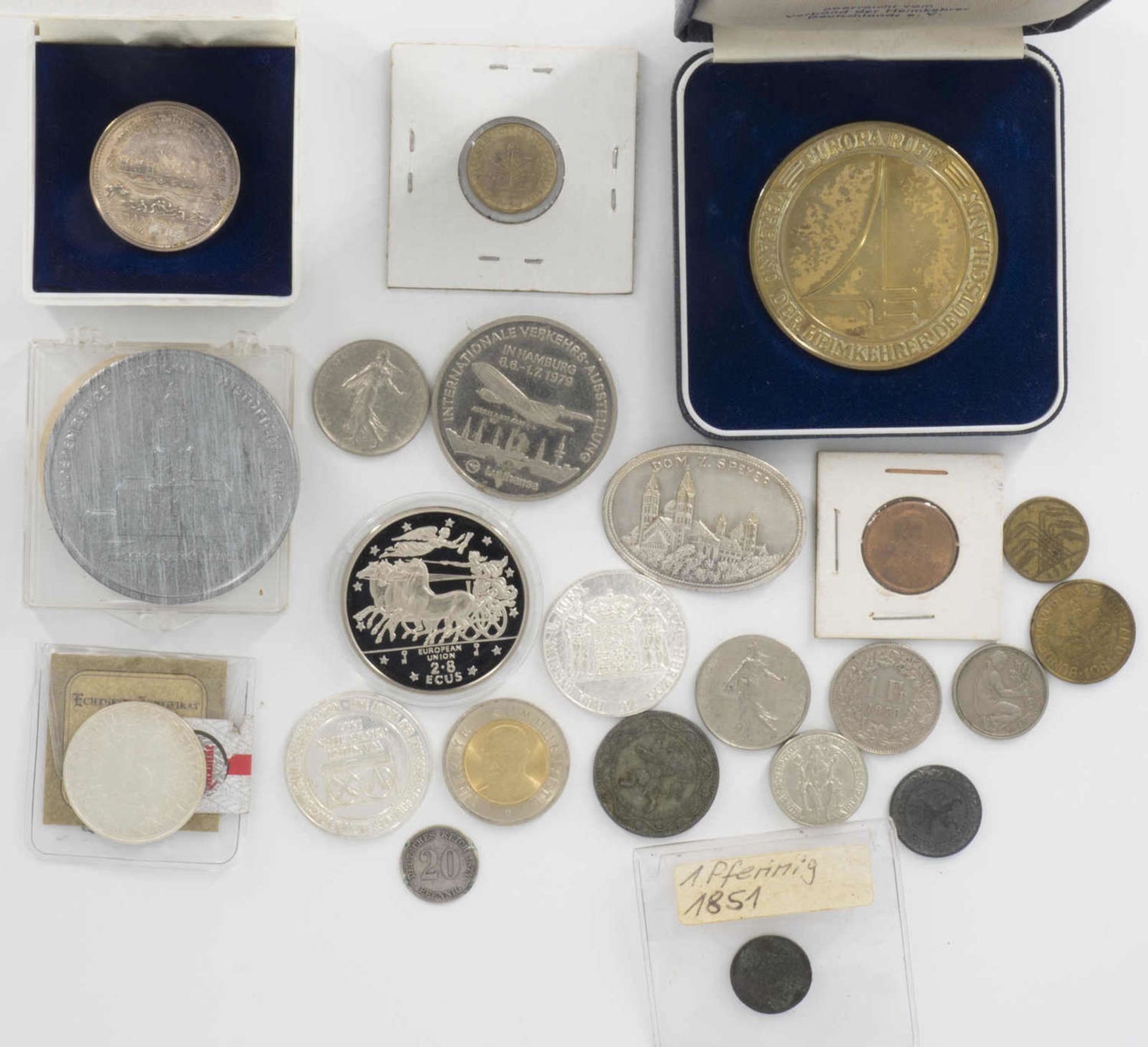 Lot of coins and medals, including silver. Please visit.