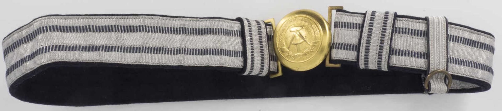 Parade - belt officer of the GDR Volksmarine, with belt lock, belt and loop.