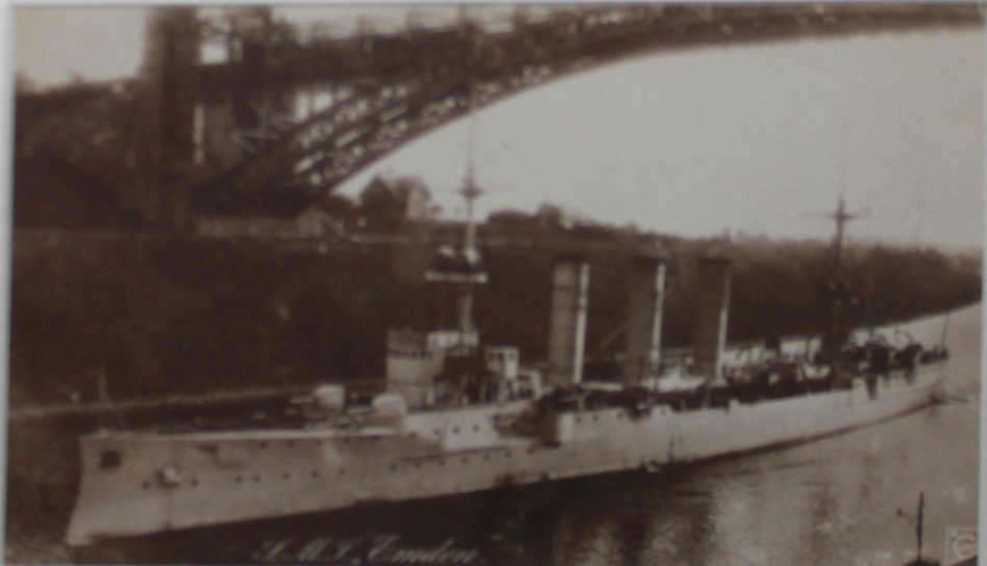 2 x photo behind glass framed by warships Imperial Navy, as well 1 SMS Emden - Image 3 of 3