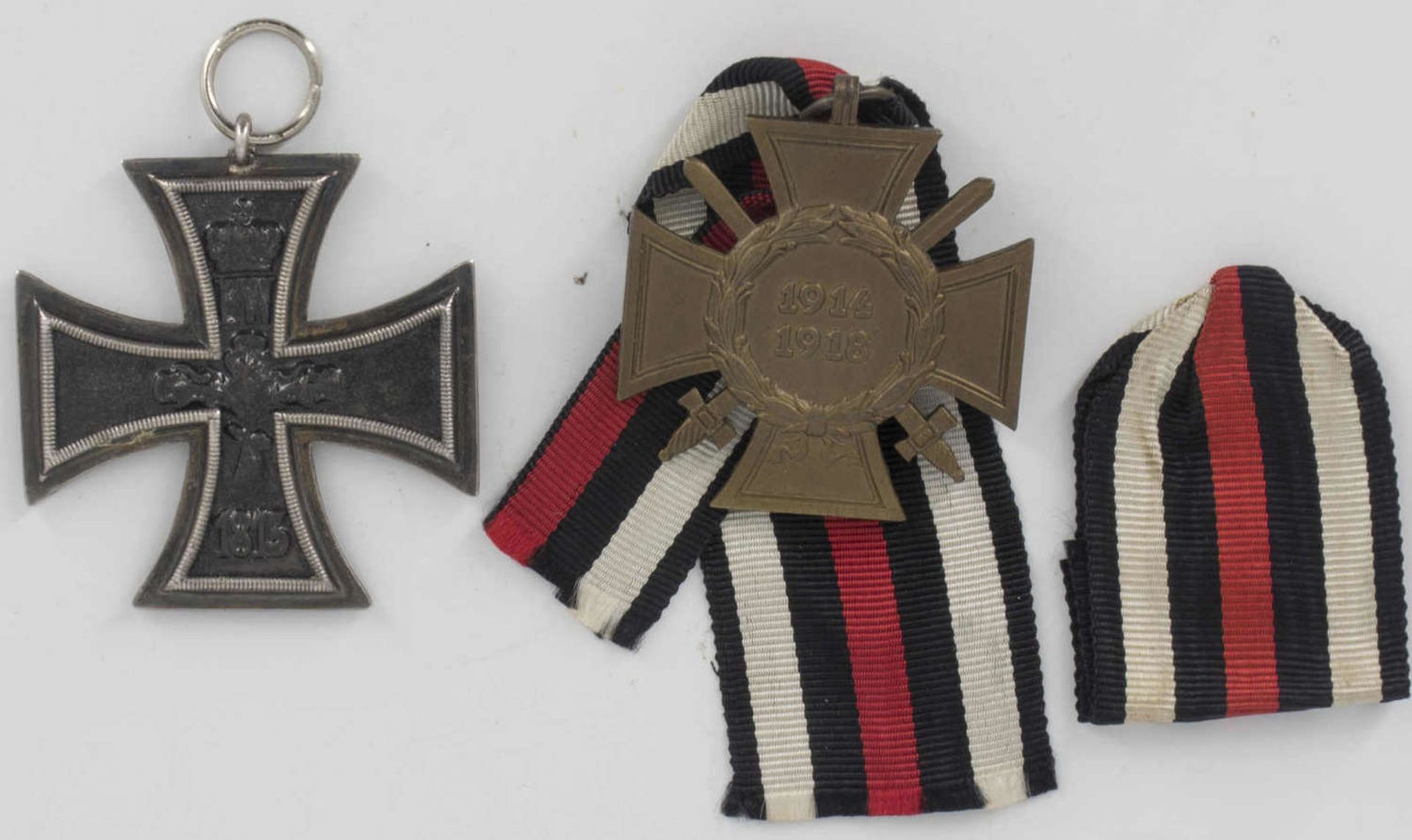Two orders of the German Empire, 1st Iron Cross 2nd Class and Front Cross 2nd Class.
