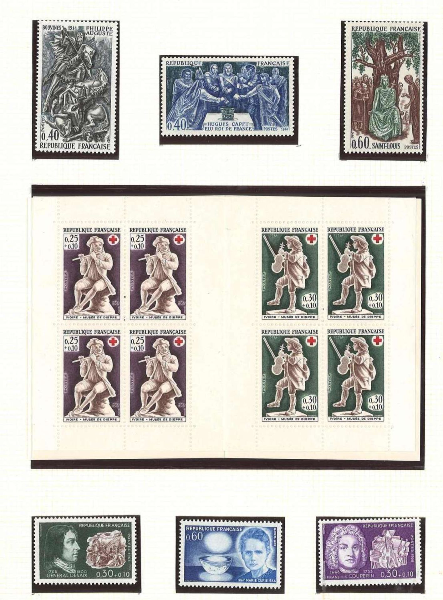 France, self-designed album, many Rotkreuz stamp booklets. Good condition, please have a look! - Bild 2 aus 8