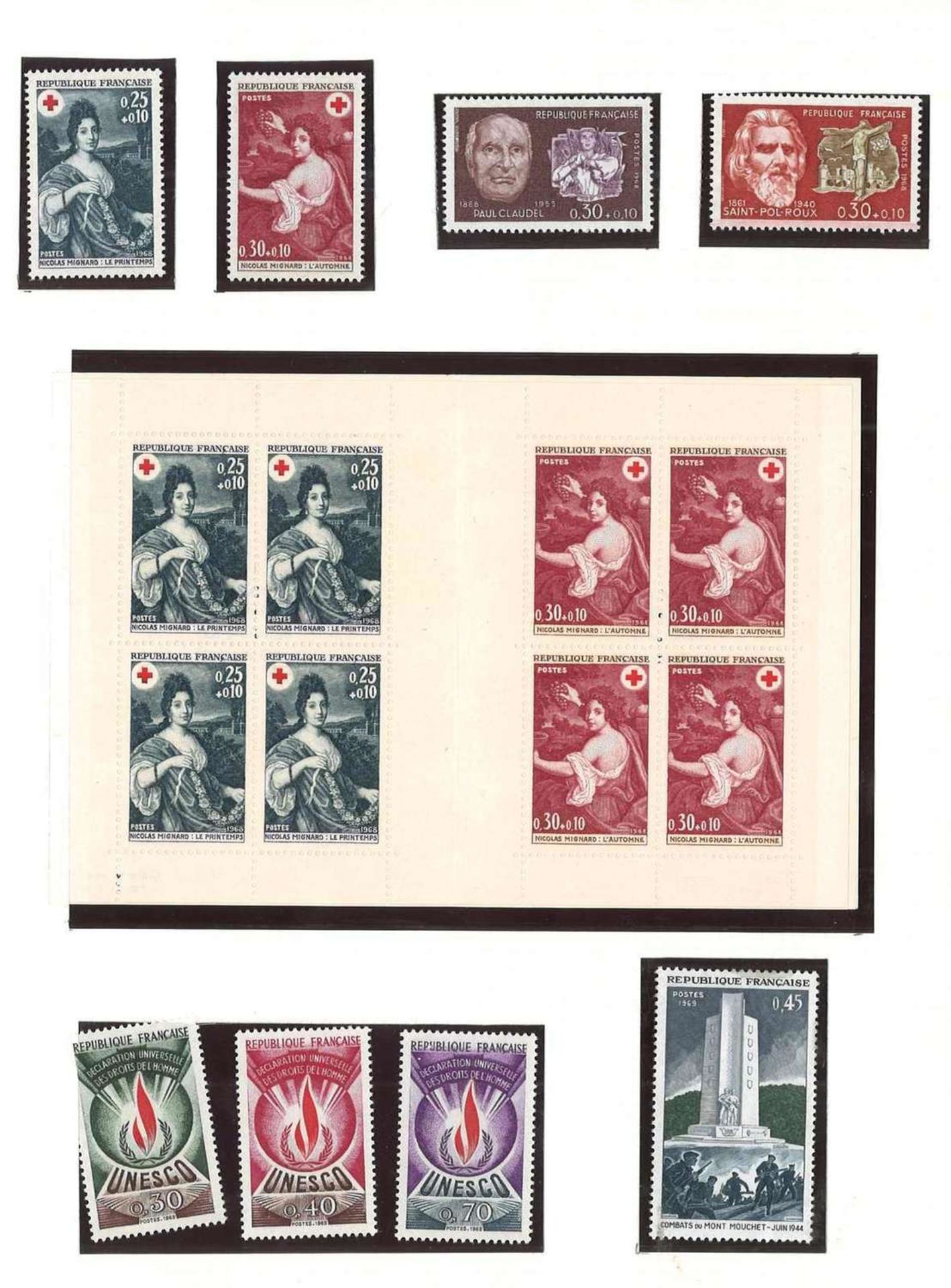 France, self-designed album, many Rotkreuz stamp booklets. Good condition, please have a look! - Bild 3 aus 8