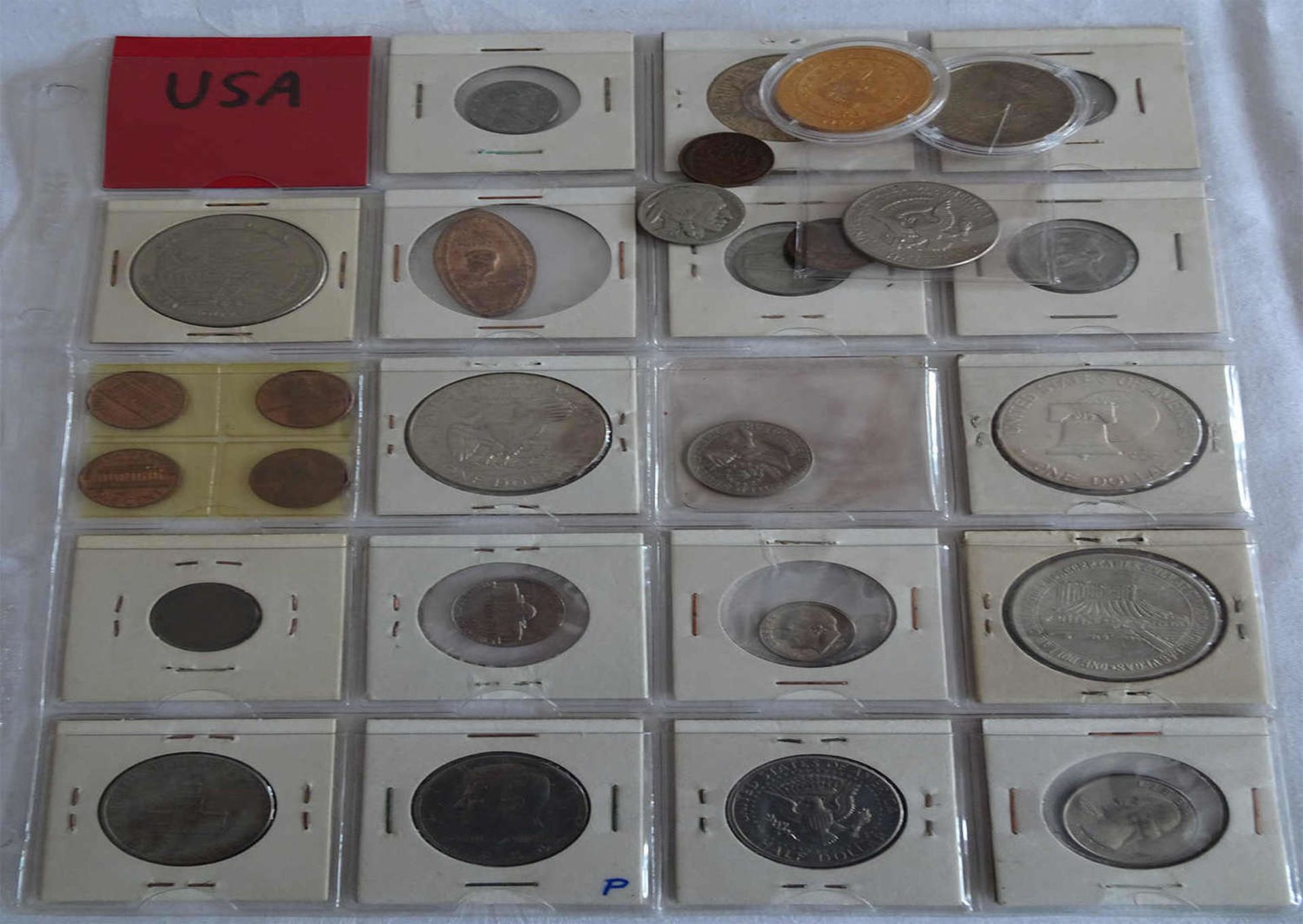 USA, Lot of coins, tokens and medals. Please visit.