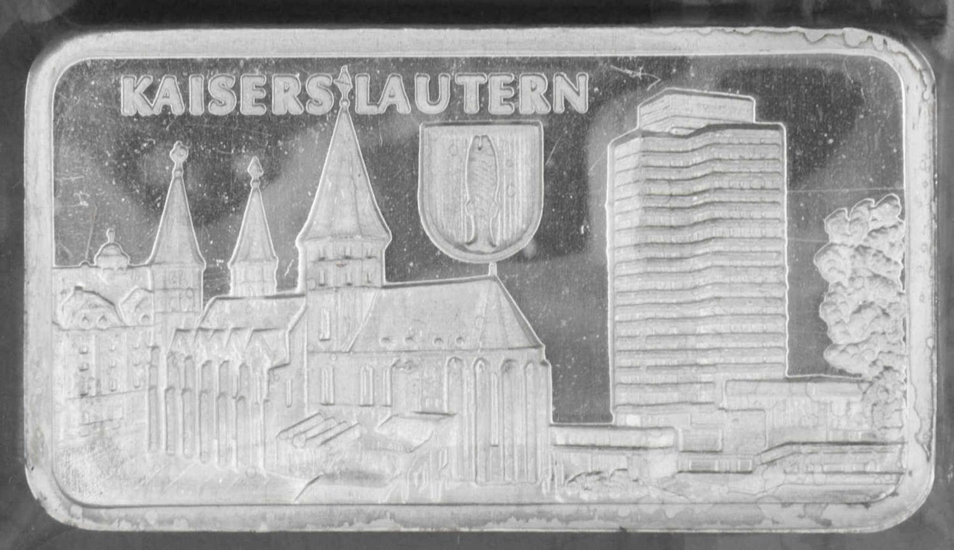 Kaiserslautern, 1 Unze Silberbarren. Silber 999.