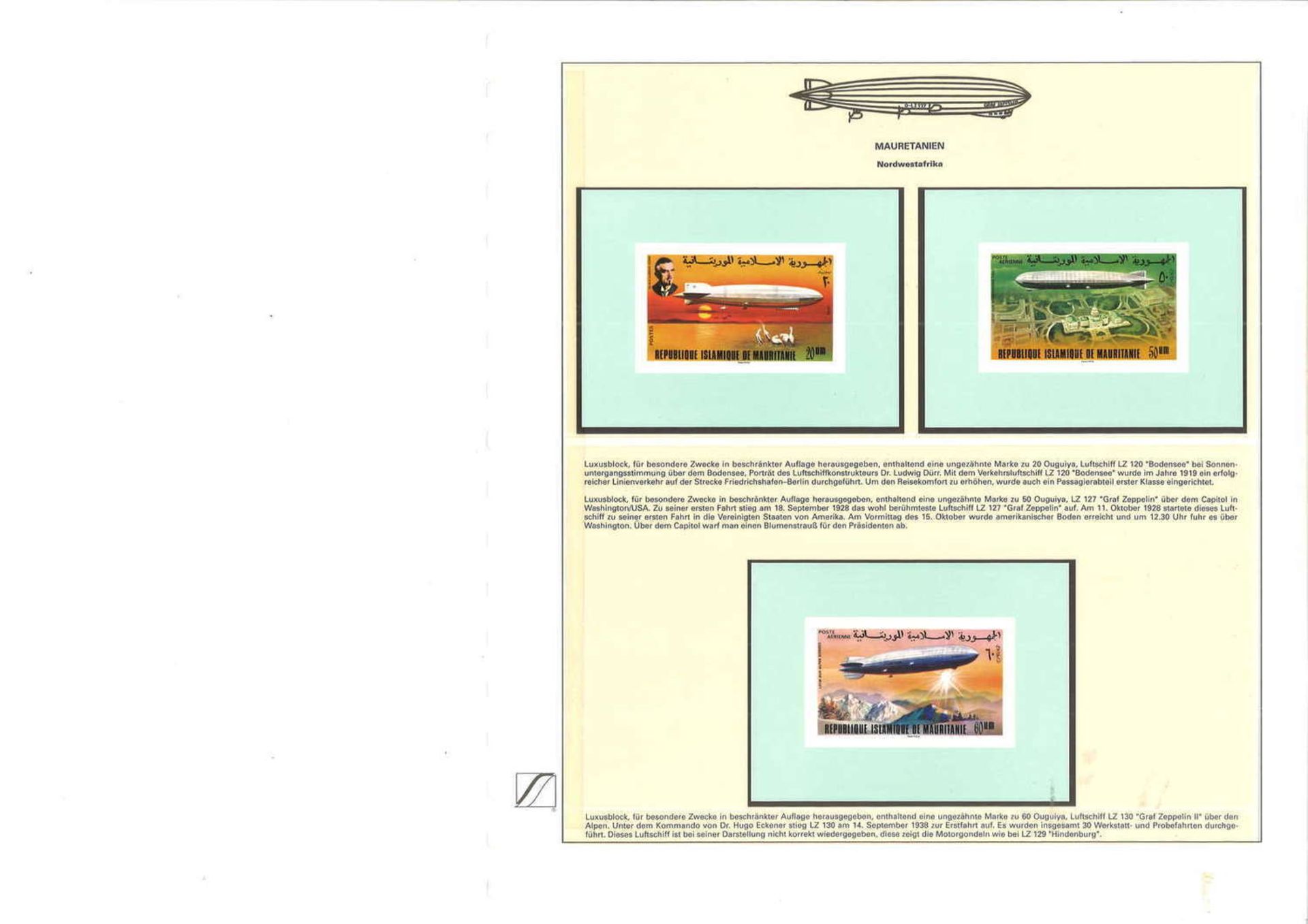 TOP collection, Zeppelin modern documents and stamps. Thick filled album, Ferdiand Graf von - Bild 2 aus 5