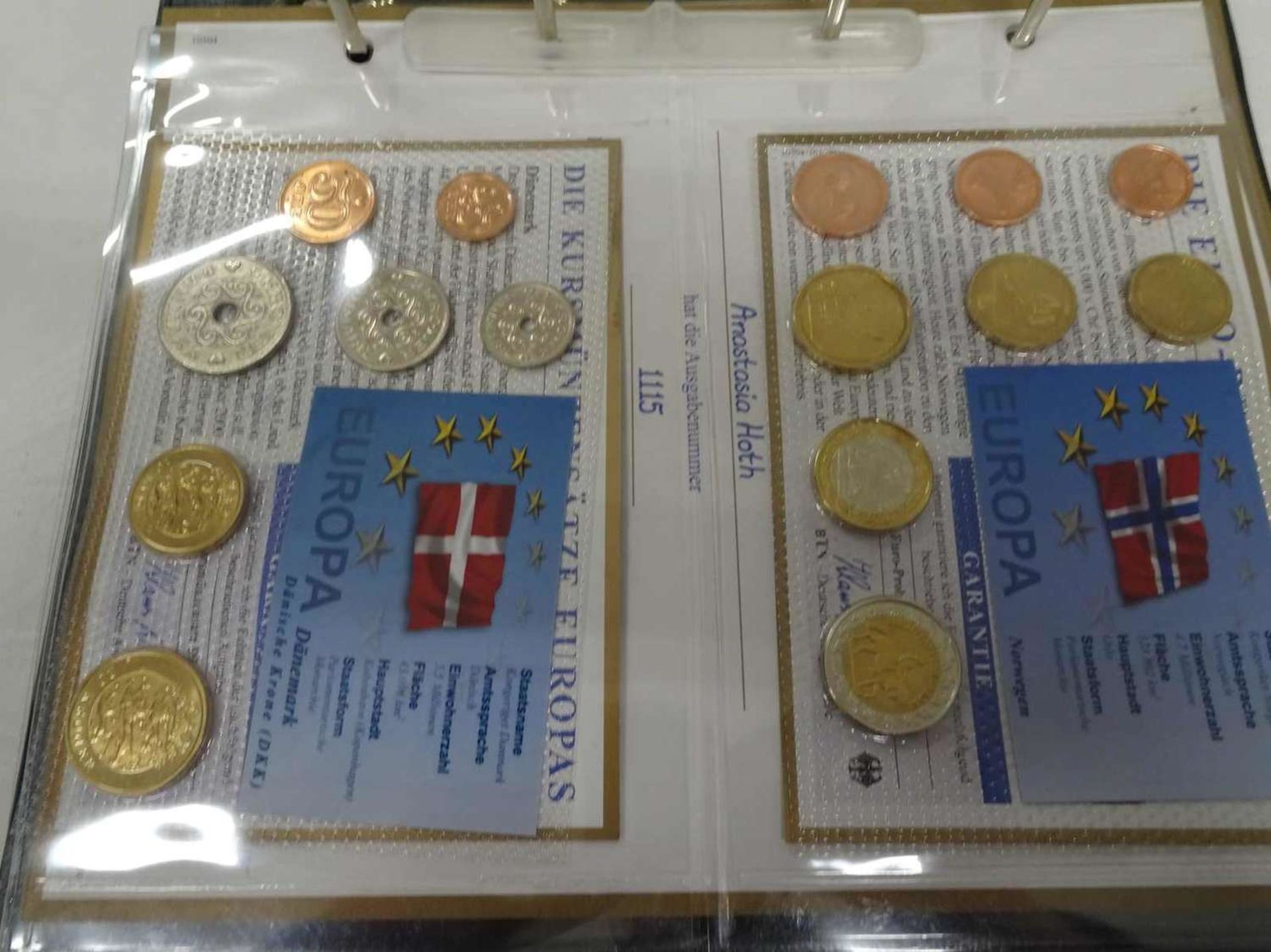 The last national coin rates before the introduction of the euro. The following countries: Norway,
