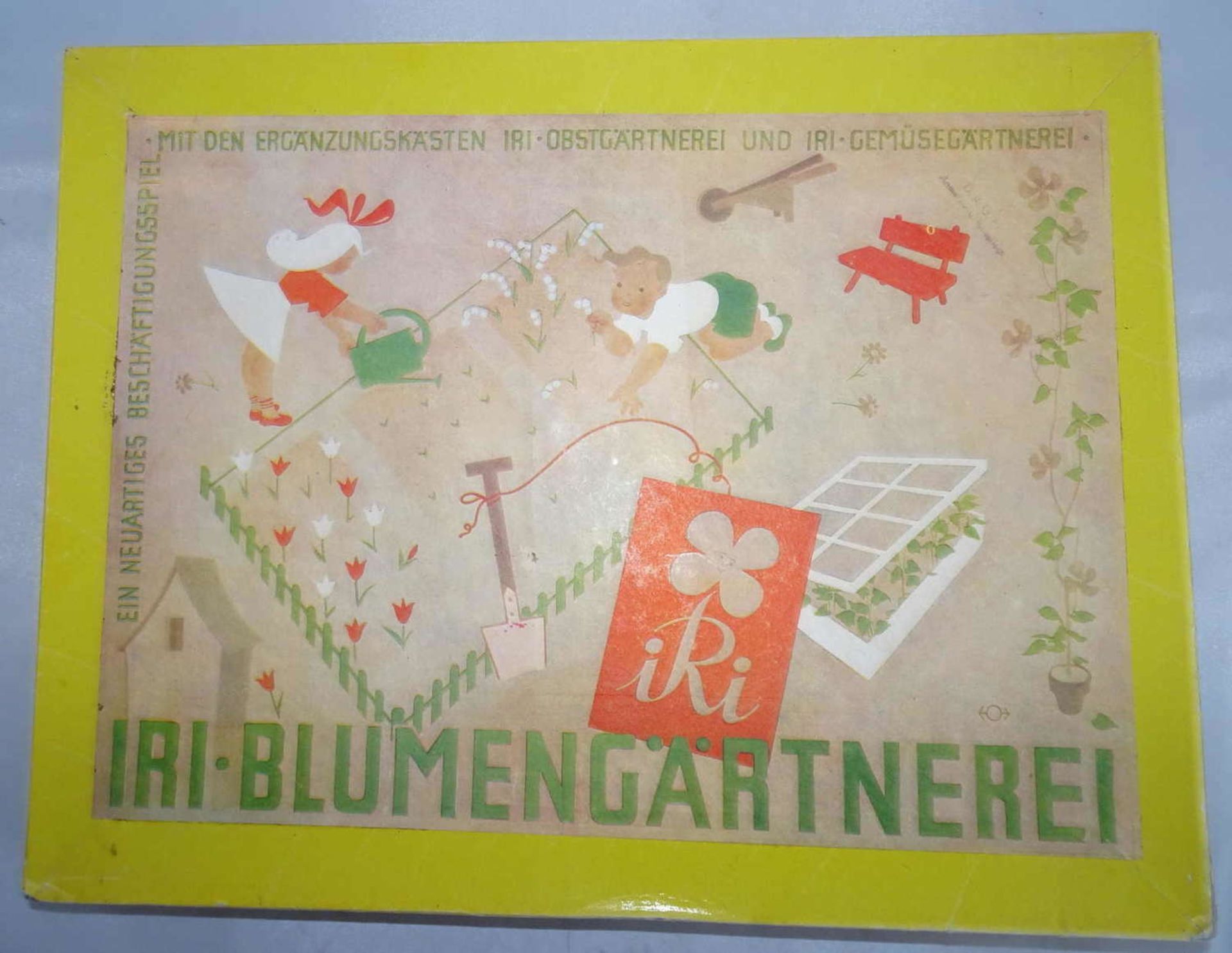 "IRI flower gardening", probably around 1920/1930 with D.R.G.M. stamp in the original box. - Bild 2 aus 3