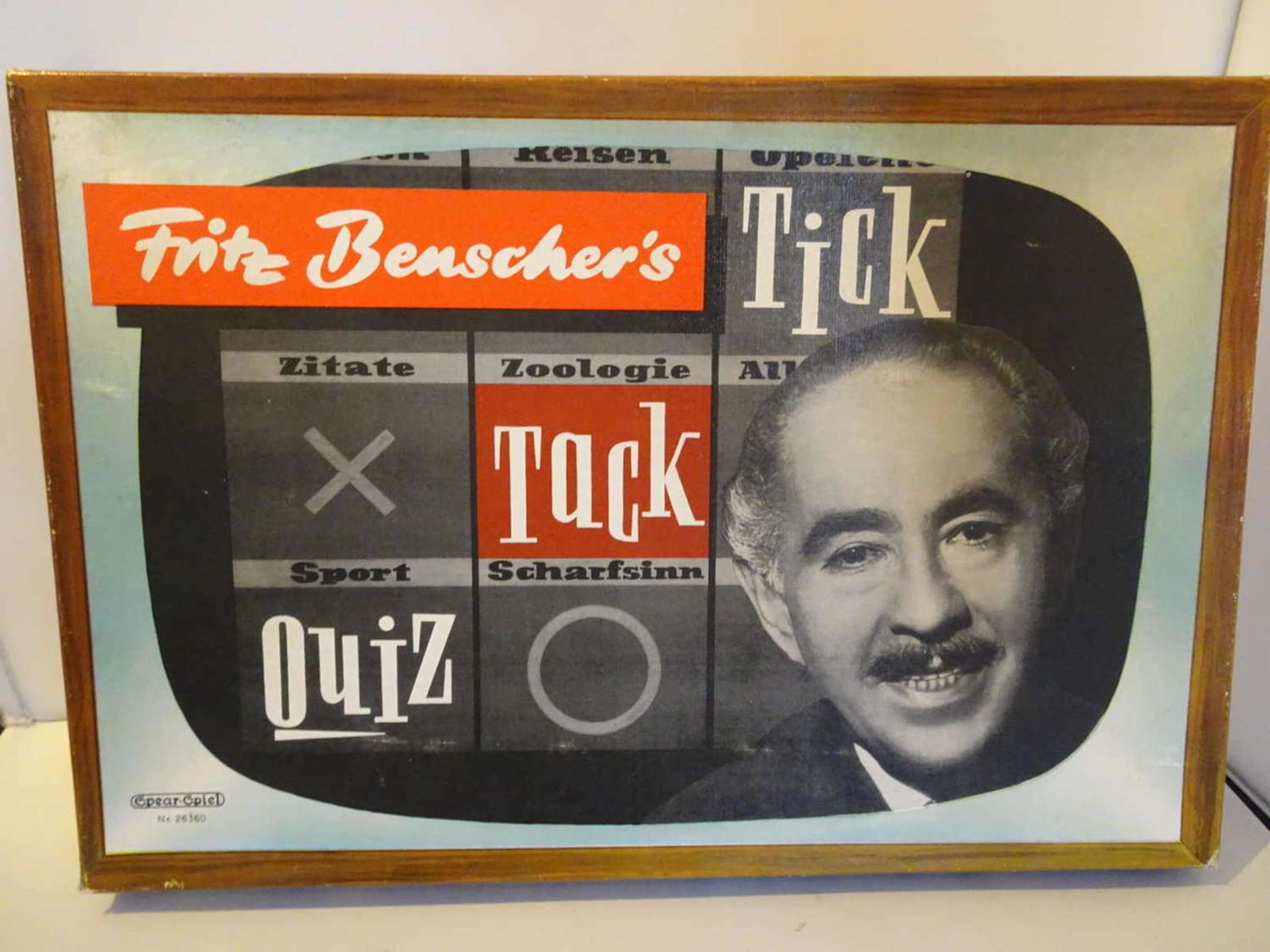 "Fritz Benscher's Tick Tack Quiz", complete with minor traces of wear, cards at the top finger- - Bild 2 aus 2