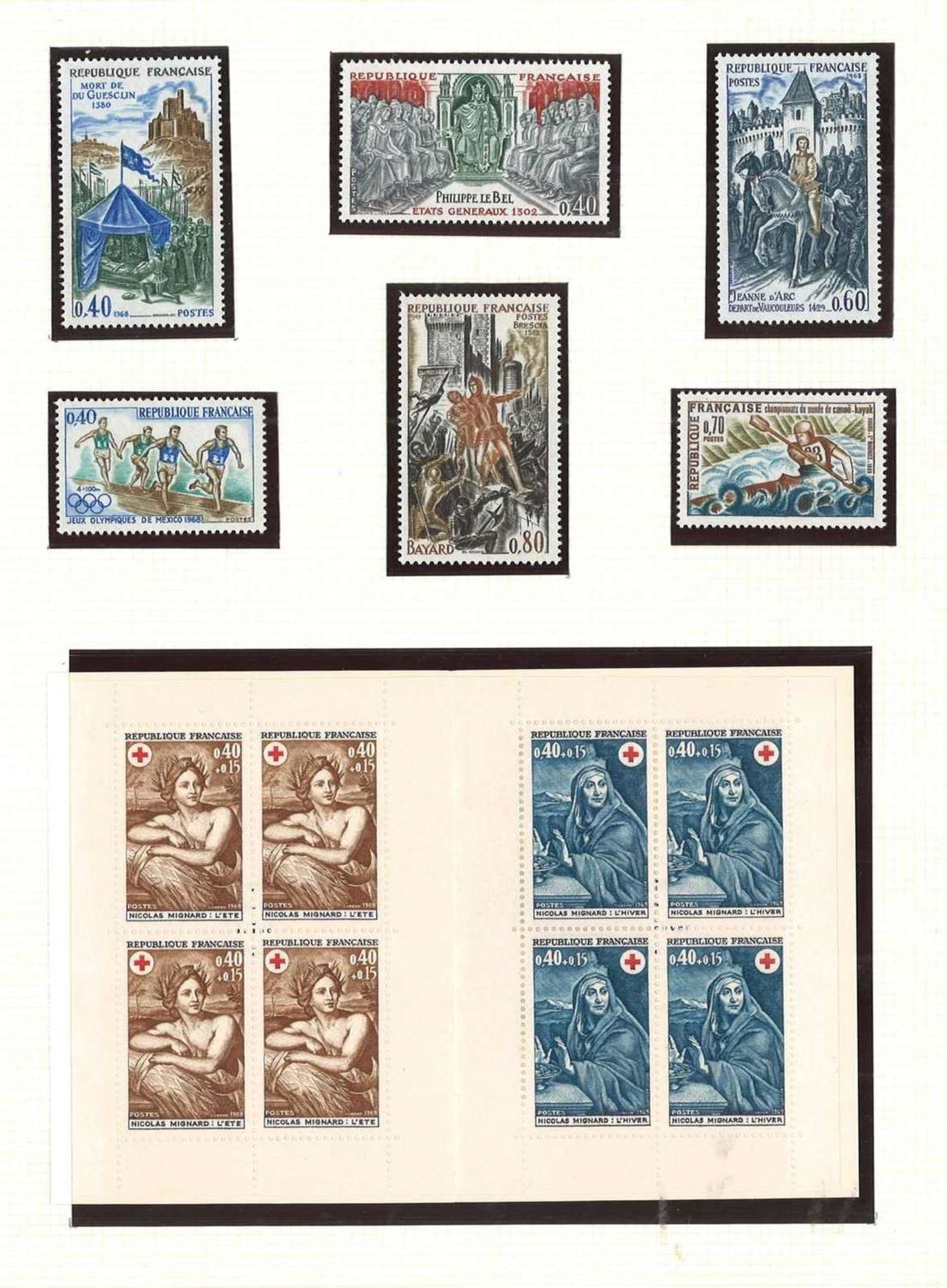 France, self-designed album, many Rotkreuz stamp booklets. Good condition, please have a look! - Bild 4 aus 8