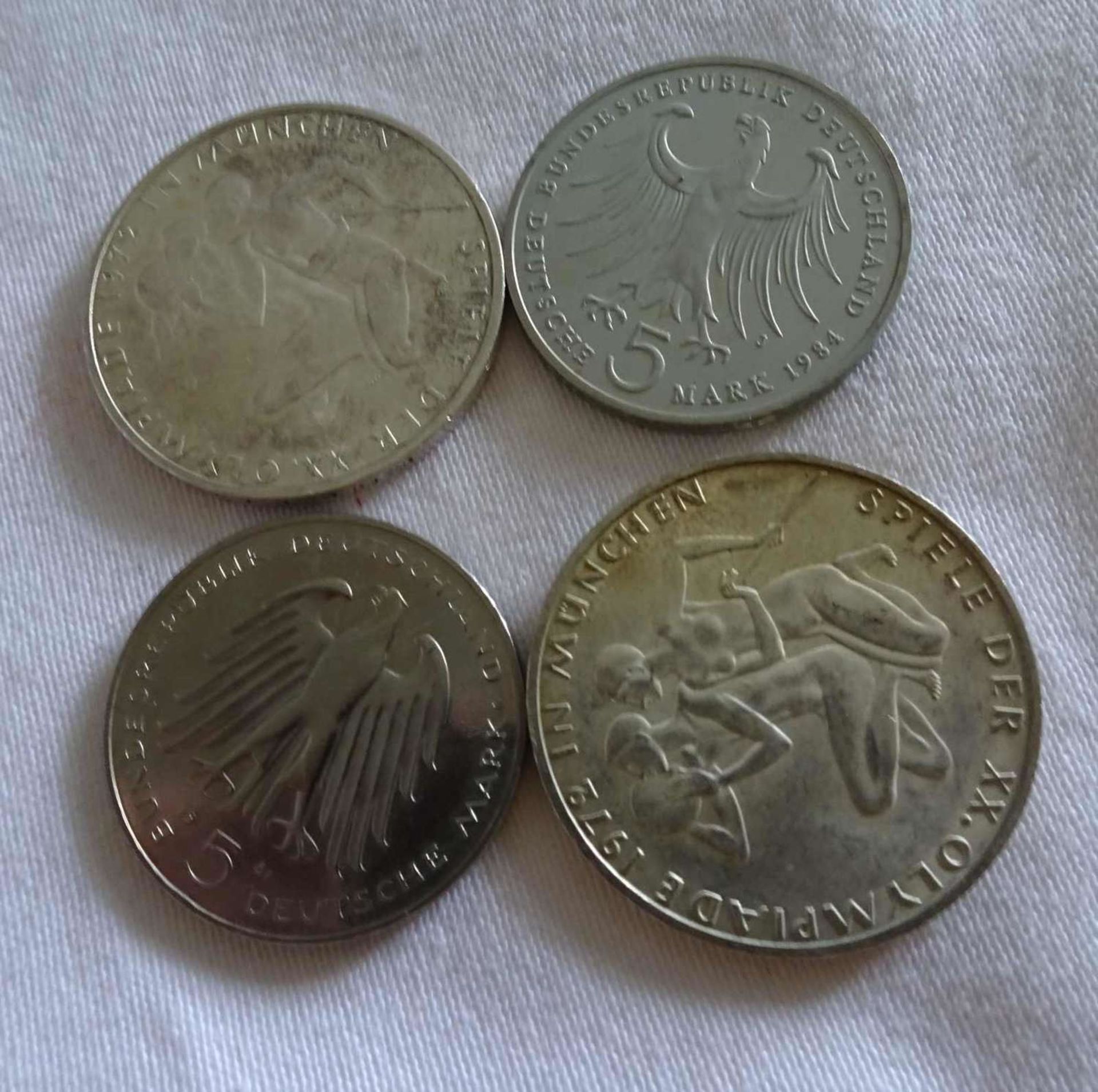 Lot FRG coins, 5 and 10 DM pieces, thereby 61x 5 DM, 15x 10 DM, a total of 455 DM. - Image 4 of 4