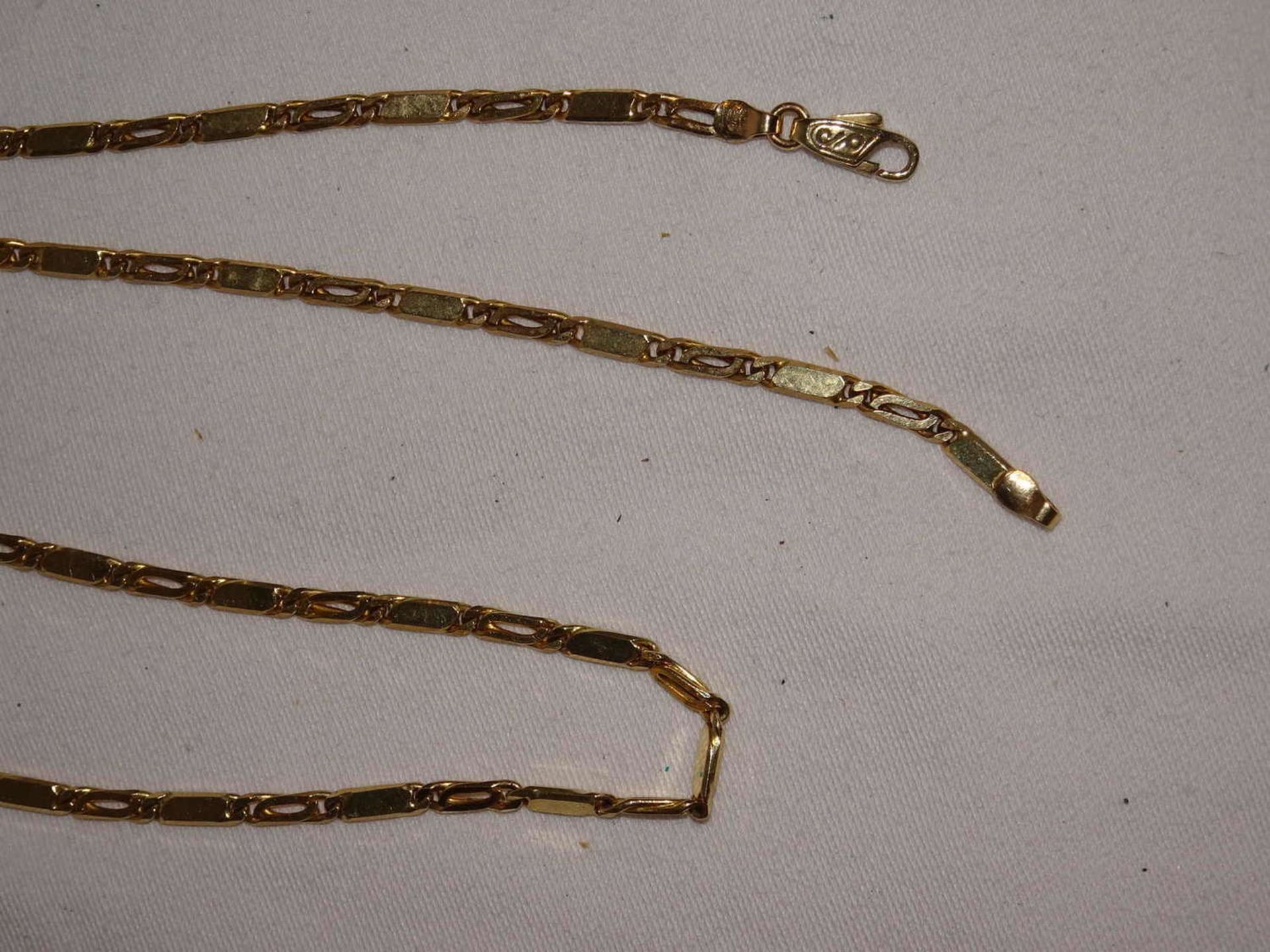 Chain, 585 yellow gold, length approx. 56 cm. Weight approx. 18.7 gr. - Bild 2 aus 2