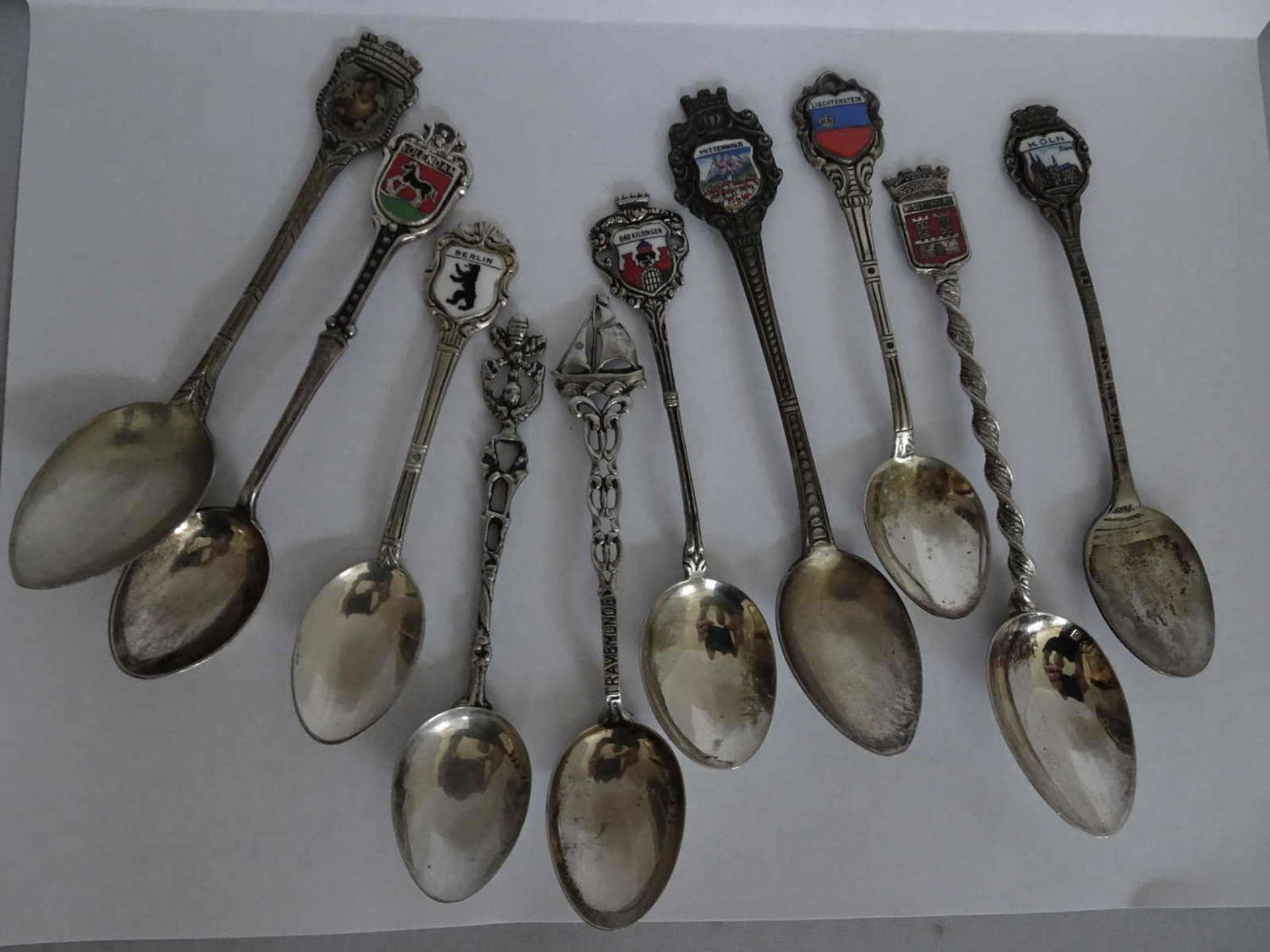 Convolute silver spoons, all hallmarked, mostly 800 silver, weight approx 84.7g. - Image 2 of 2