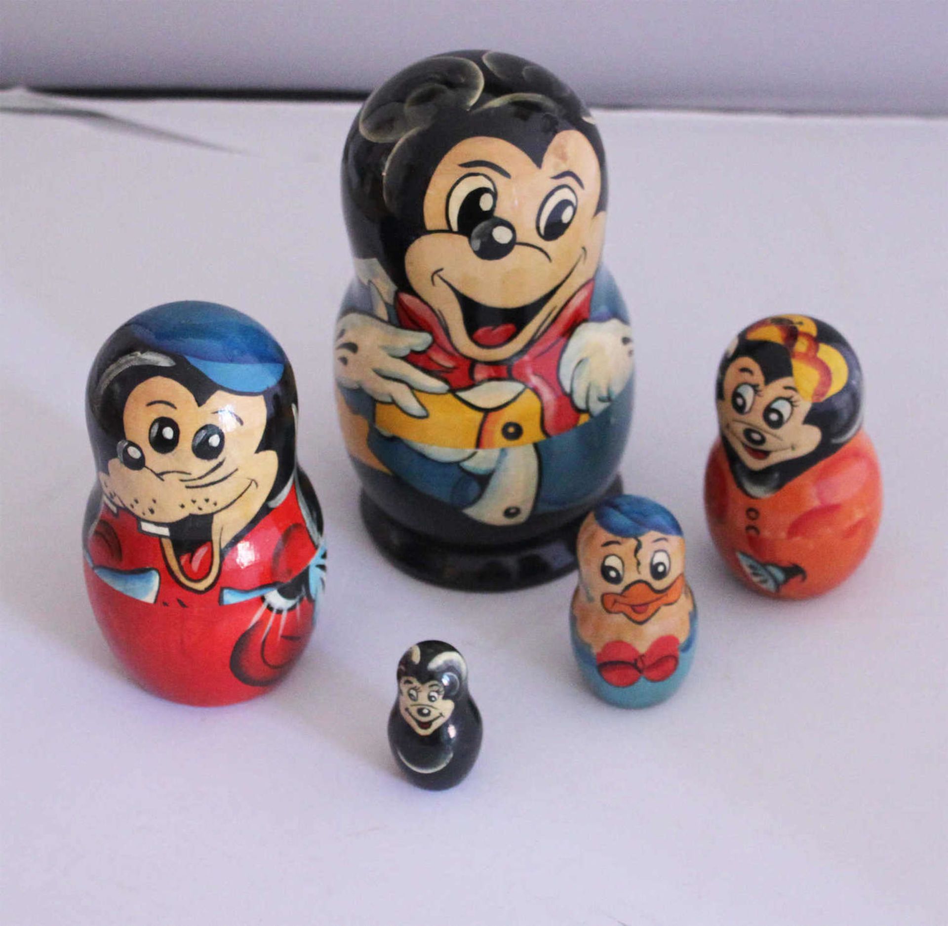 Mickey mouse, set in form Russian Matryoshka Babushka. Good condition.