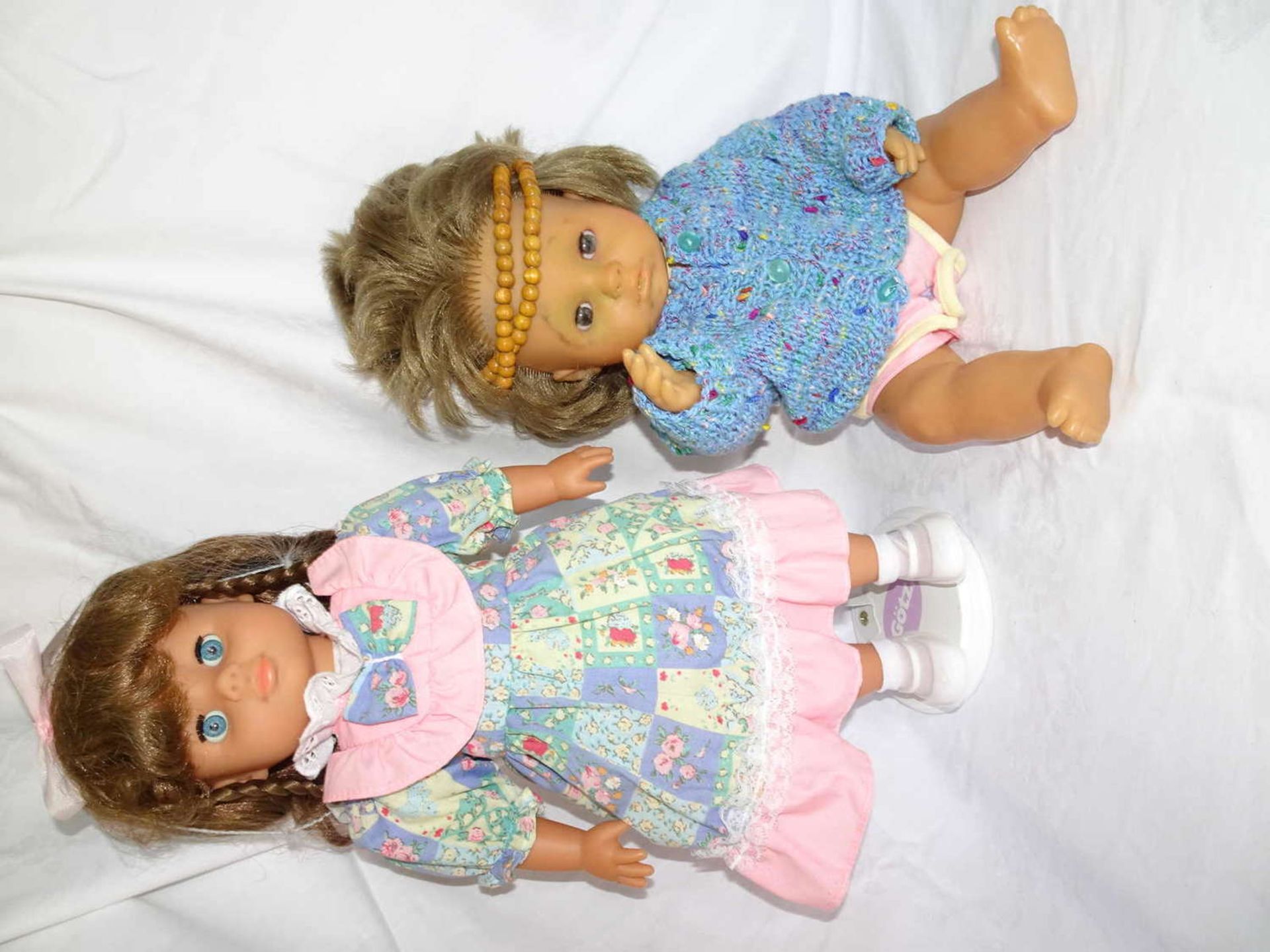 2 old Venyl dolls, 1x used condition, 1 x blank.2 alte Venyl Puppen, 1x bespielter Zustand, 1 x - Bild 2 aus 2