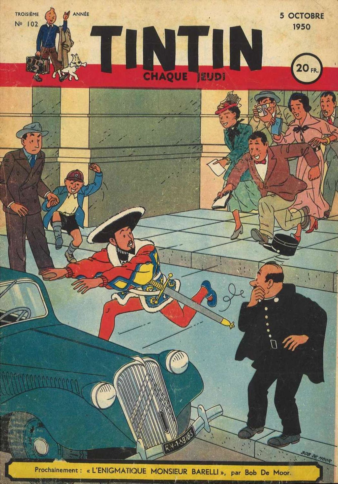 3 comic "Tintin - Chaque Jeudi", here No. 94 - 10 Aout 1950, No. 99 - 14 September 1950 and No. - Bild 4 aus 4