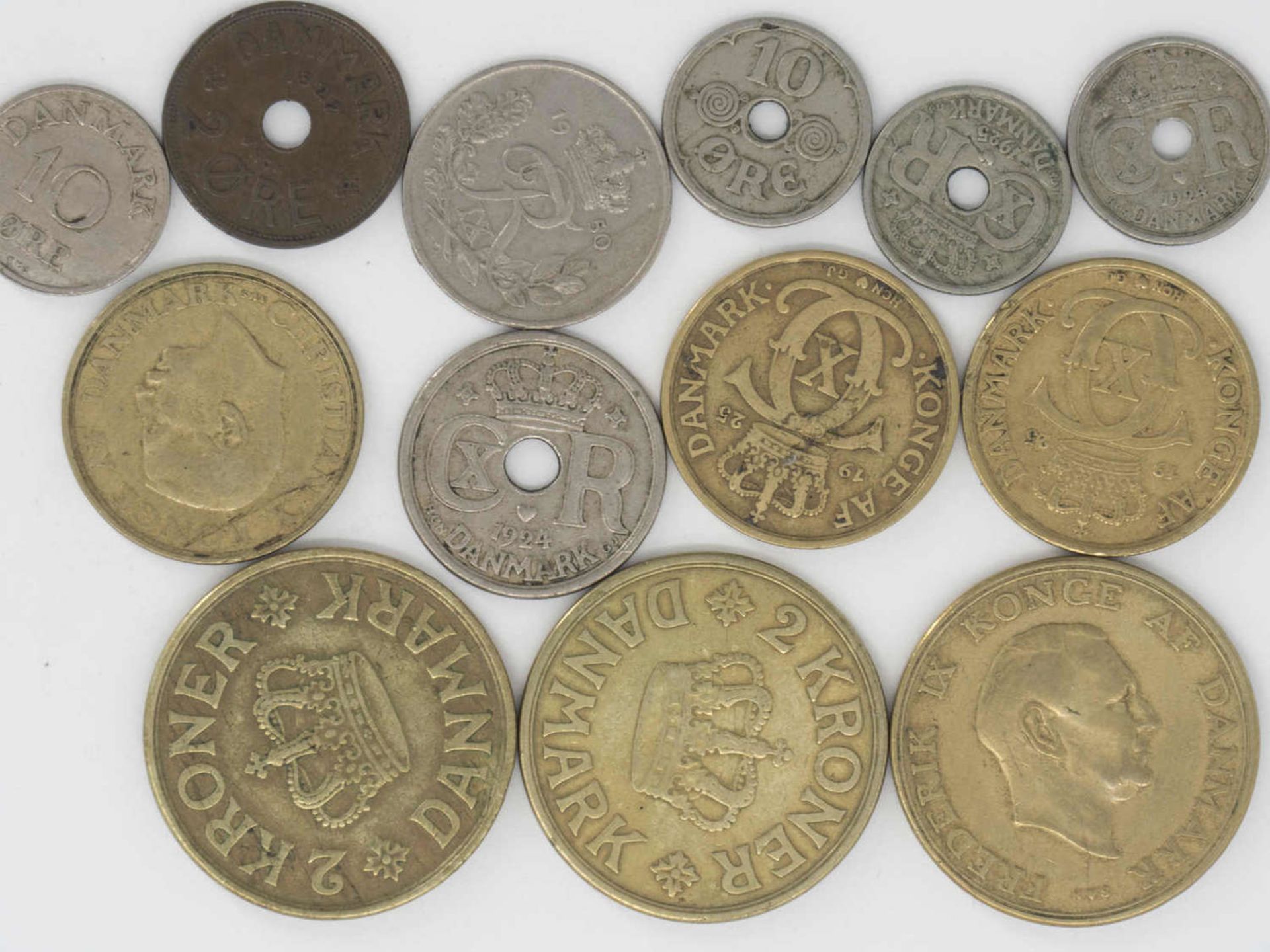 Dänemark 1924/1950, Lot Umlaufmünzen. Erhaltung: ss.Dänemark 1924/1950, Lot Umlaufmünzen. Erhaltung: