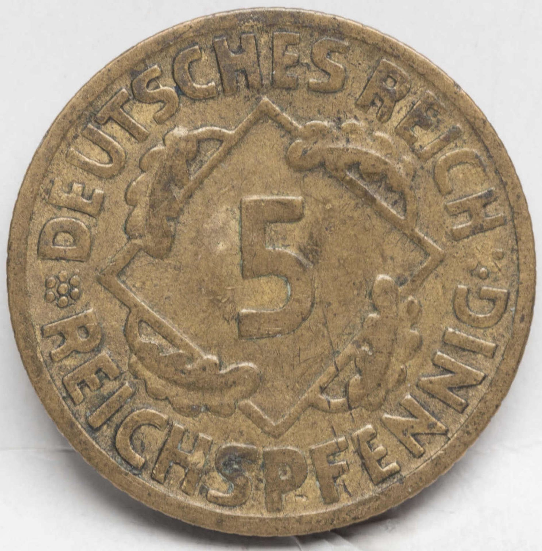 Deutsches Reich 1926 F, 5 Pfennig. Erhaltung: ss.Deutsches Reich 1926 F, 5 Pfennig. Erhaltung: ss.