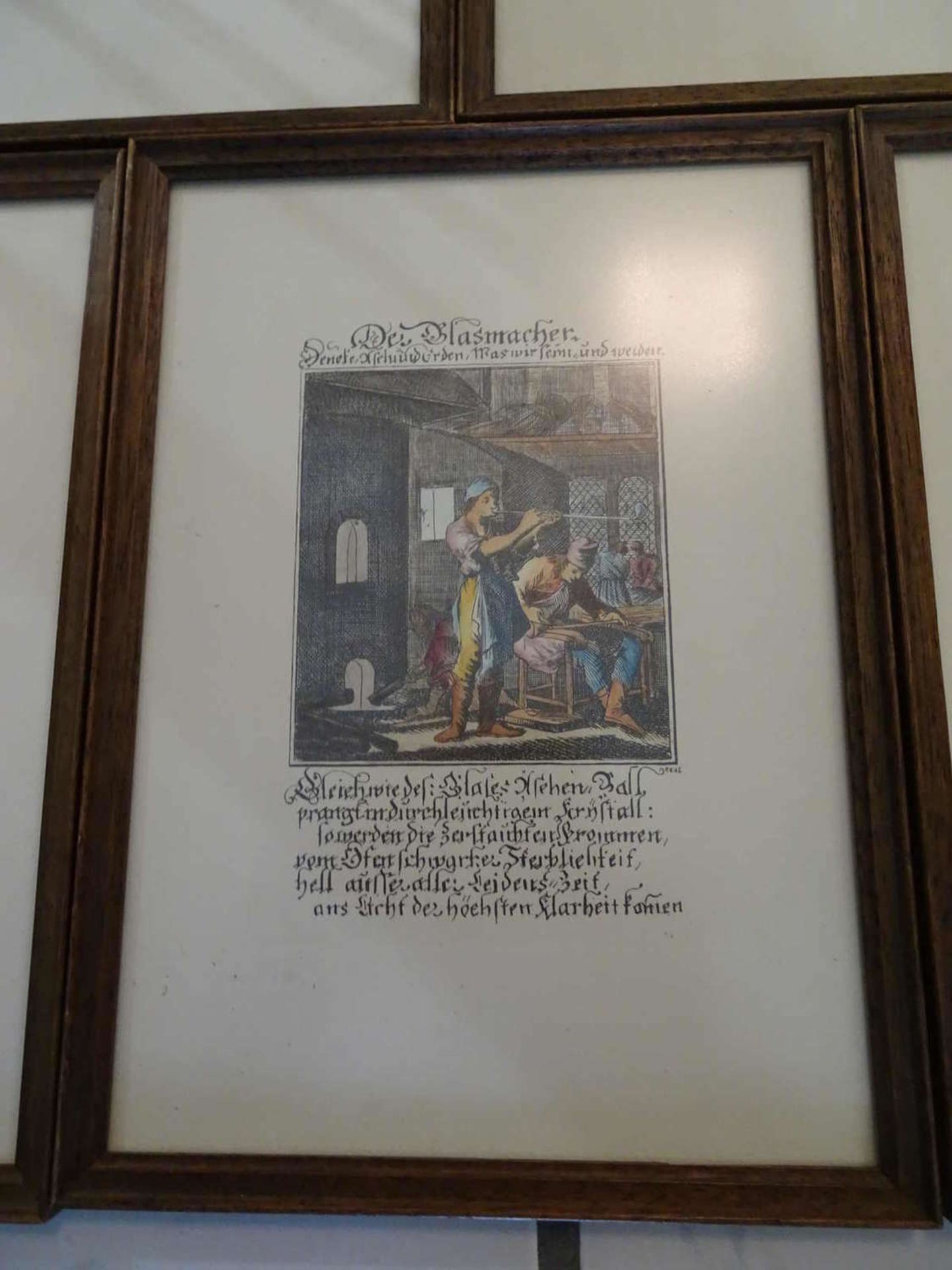 Lot of lithographs, various professions, while "The Baker", "The saddler", etc. A total of 7 - Bild 2 aus 2