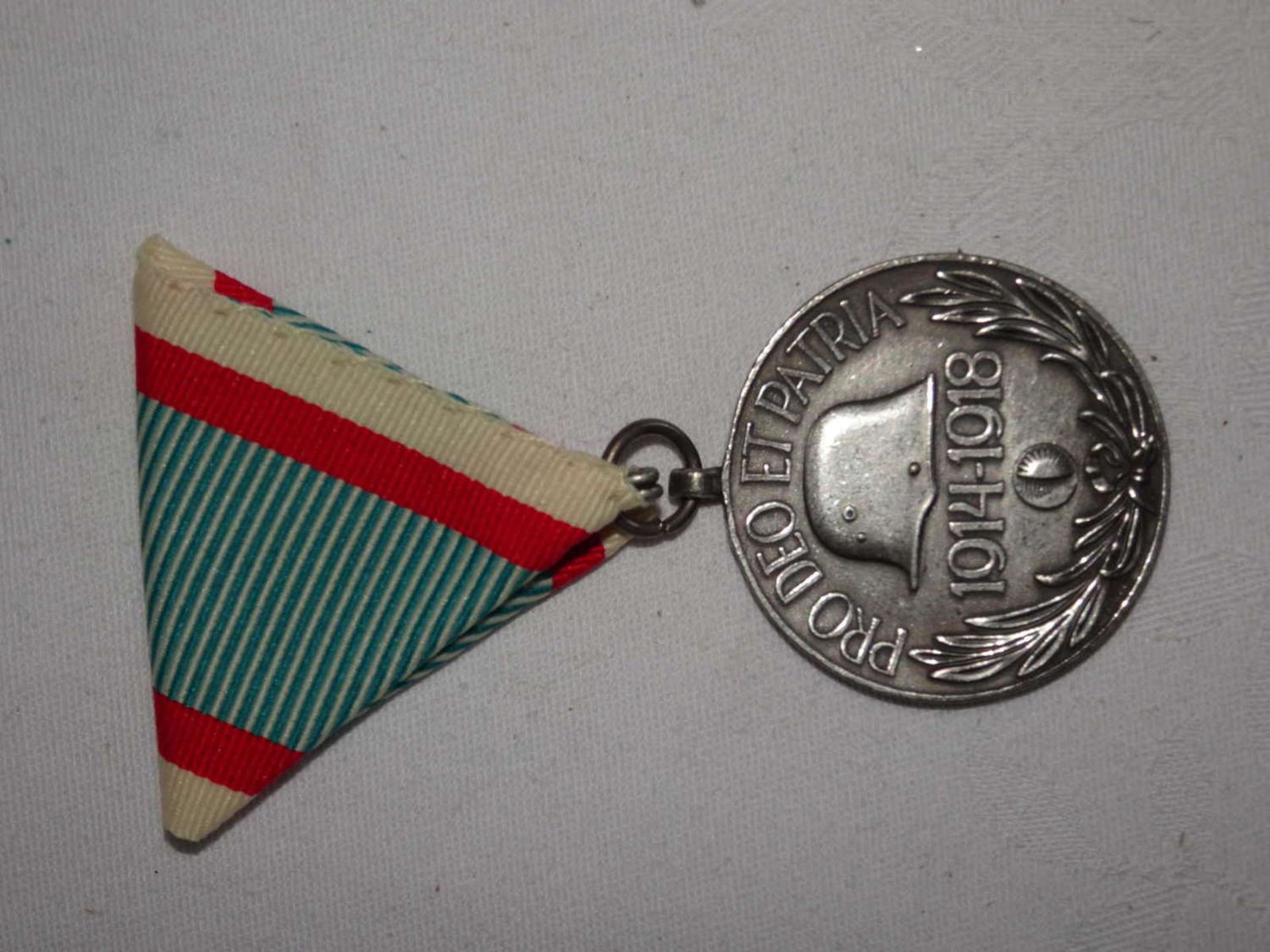 War medal Pro Deo Et Patria, Austria -Hungary 1914-1918. Triangle band.Kriegsmedaille Pro Deo Et