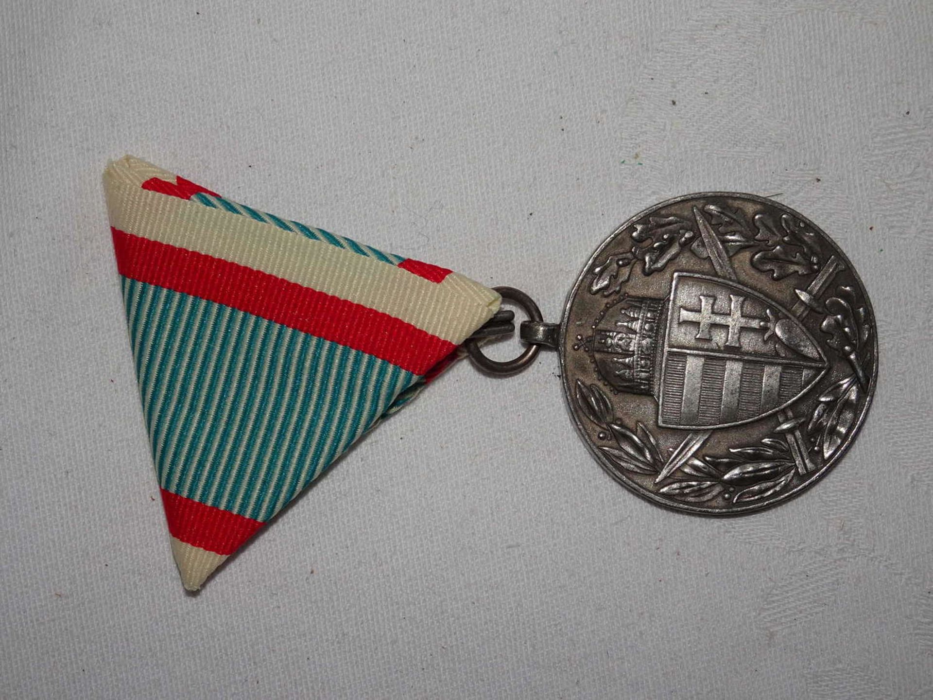 War medal Pro Deo Et Patria, Austria -Hungary 1914-1918. Triangle band.Kriegsmedaille Pro Deo Et - Bild 2 aus 2