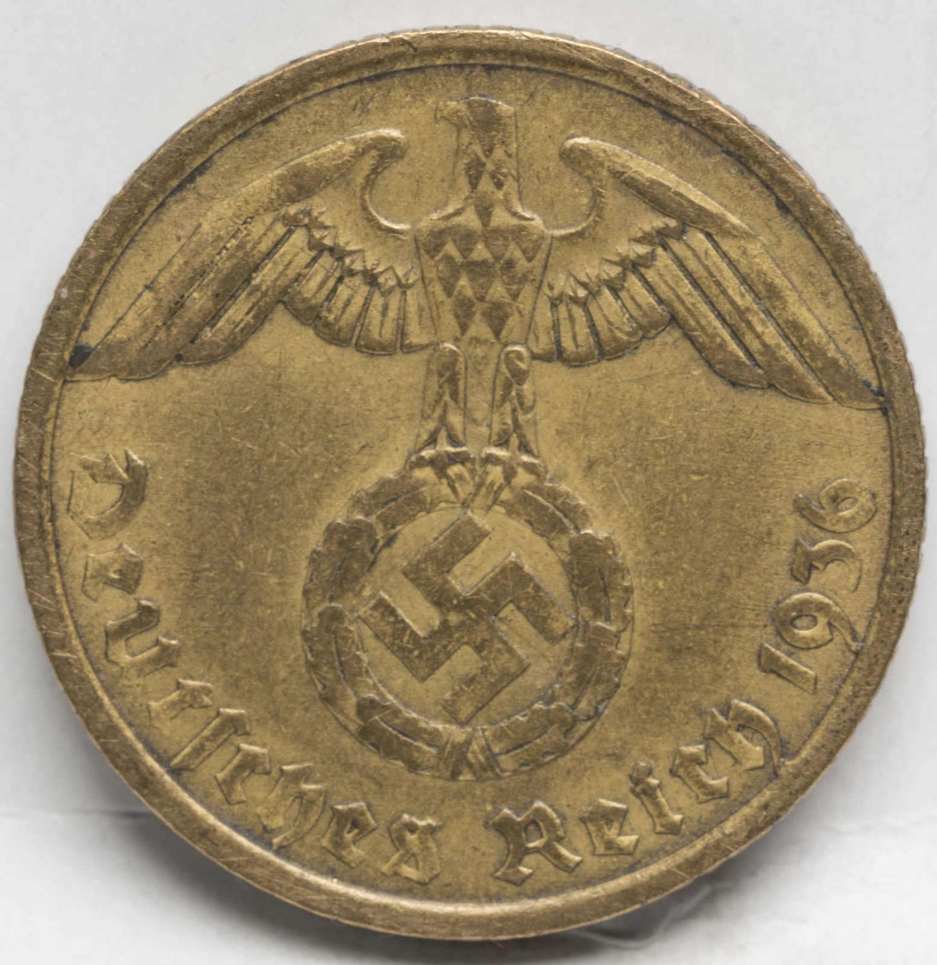 Deutsches Reich 1936 A, 10.- Reichspfennig - Münze. Erhaltung: ss.Deutsches Reich 1936 A, 10.- - Bild 2 aus 2