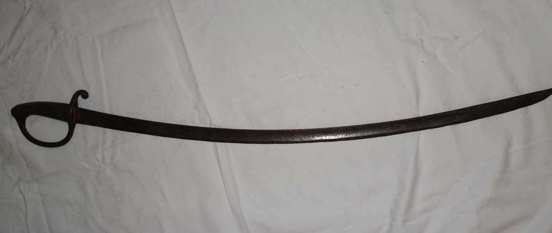 Scimitar, blade with rust, probably Prussia. Overall length approx. 92 cmKrummsäbel, Klinge mit