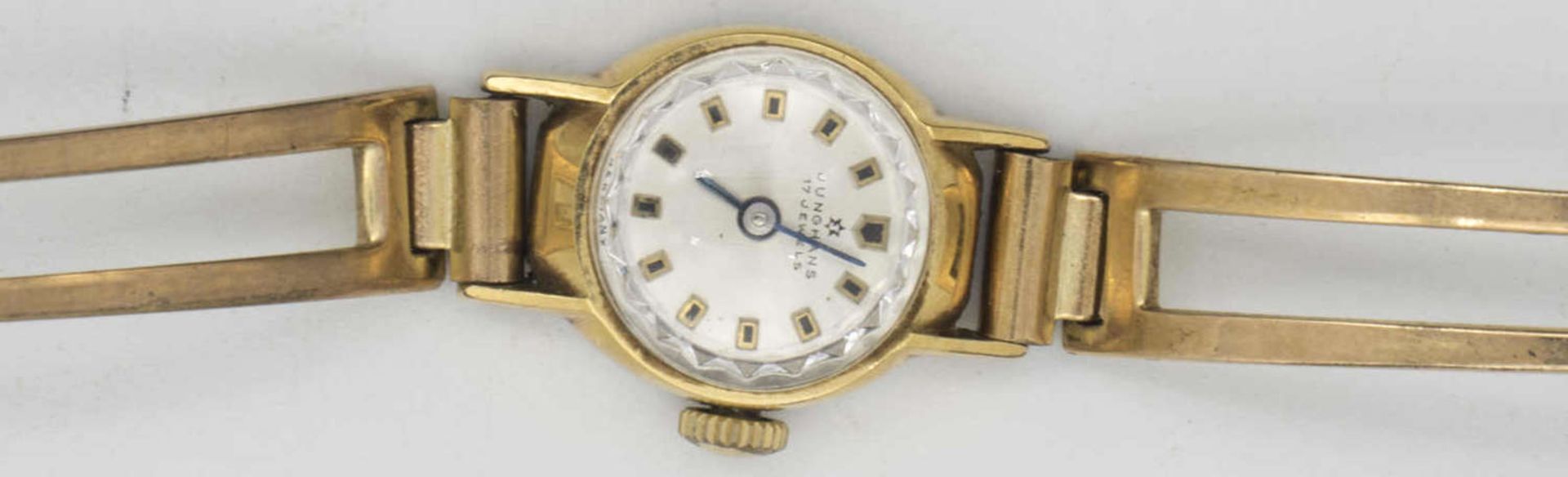 Junghans Damen - Armbanduhr, vergoldet, 17 Juwels. Handaufzug. Die Uhr läuft an.Junghans Damen - - Image 2 of 2