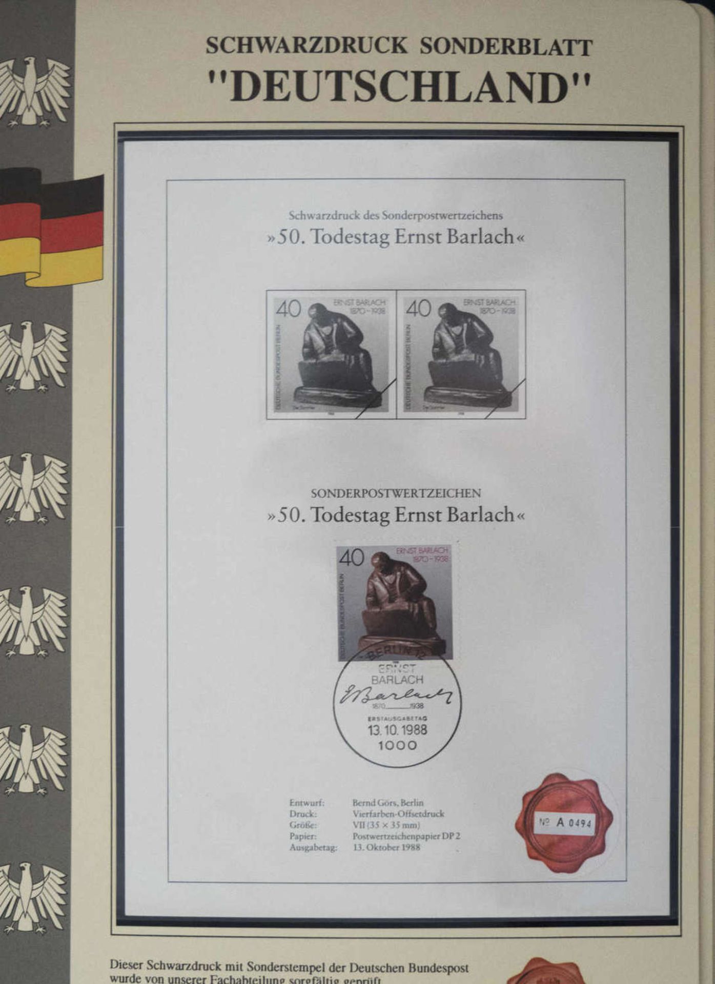 4 Alben gefüllt mit Schwarzdrucken, dabei BRD, Schweiz, DDR. Sehr guter Zustand, hoher - Bild 6 aus 7
