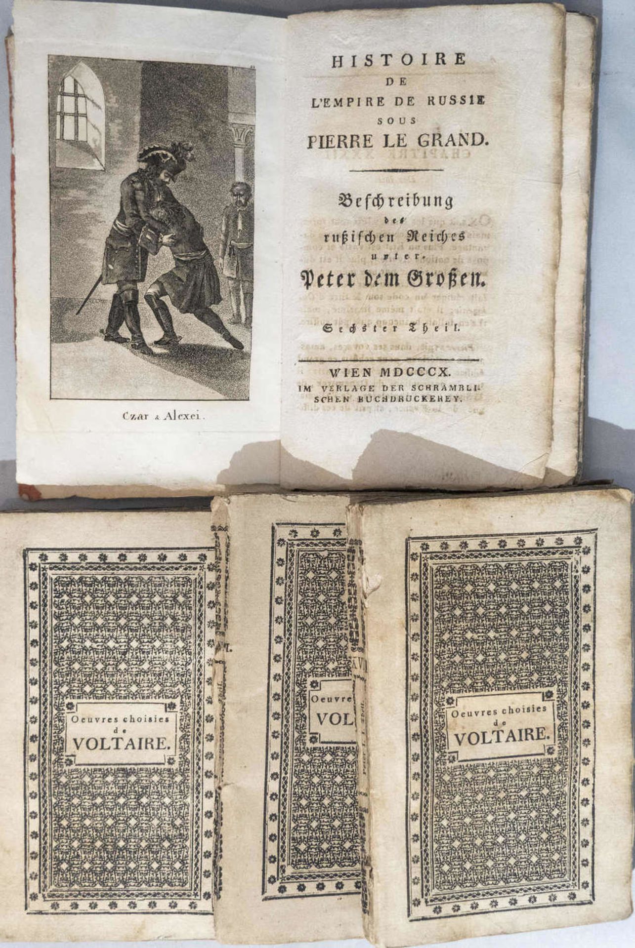 Oeuvres Choisies des Voltaire, Voltaire´s vorzügliche Schriften. XVIII. Band, XIX. Band, XXIII.