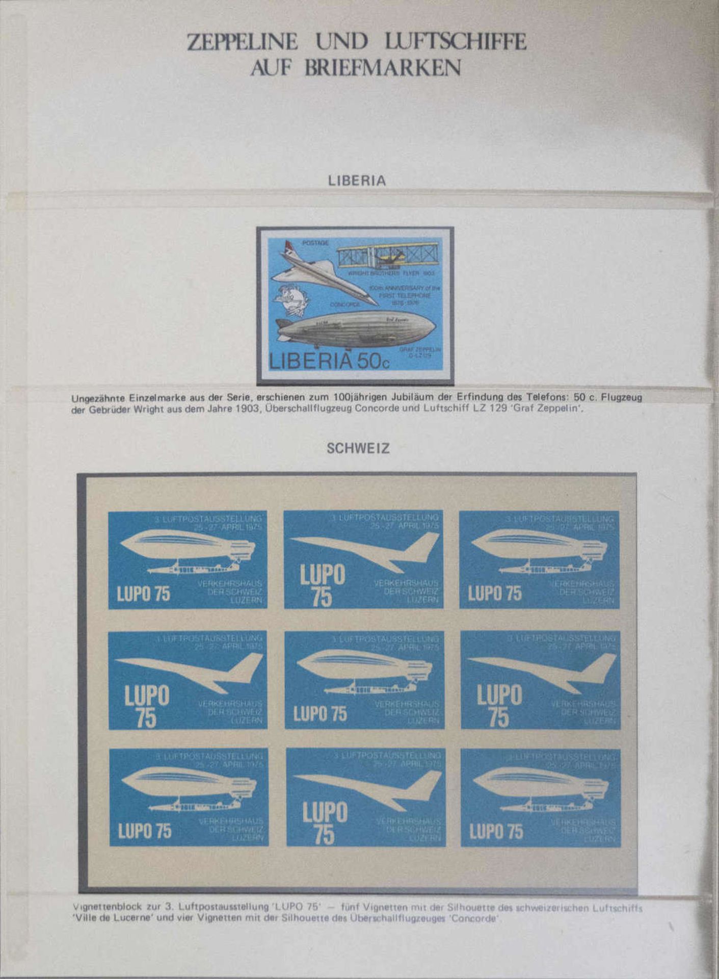 5 - bändige Sammlung Zeppeline und Luftschiffe auf Briefmarken und Briefe mit schöner - Bild 8 aus 17