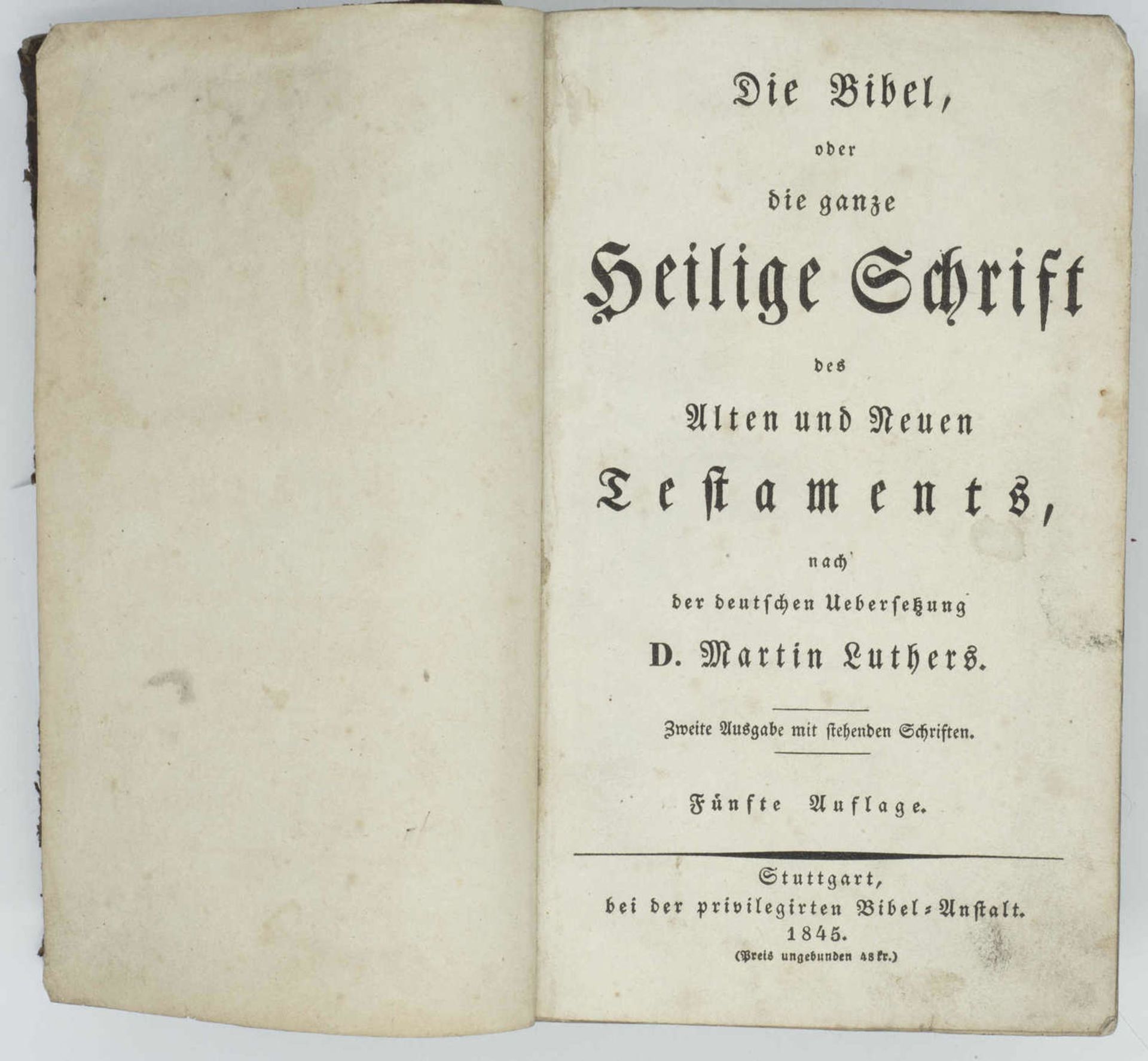 Die Bibel, oder die ganze Heilige Schrift des alten und neuen Testaments, nach der deutschen