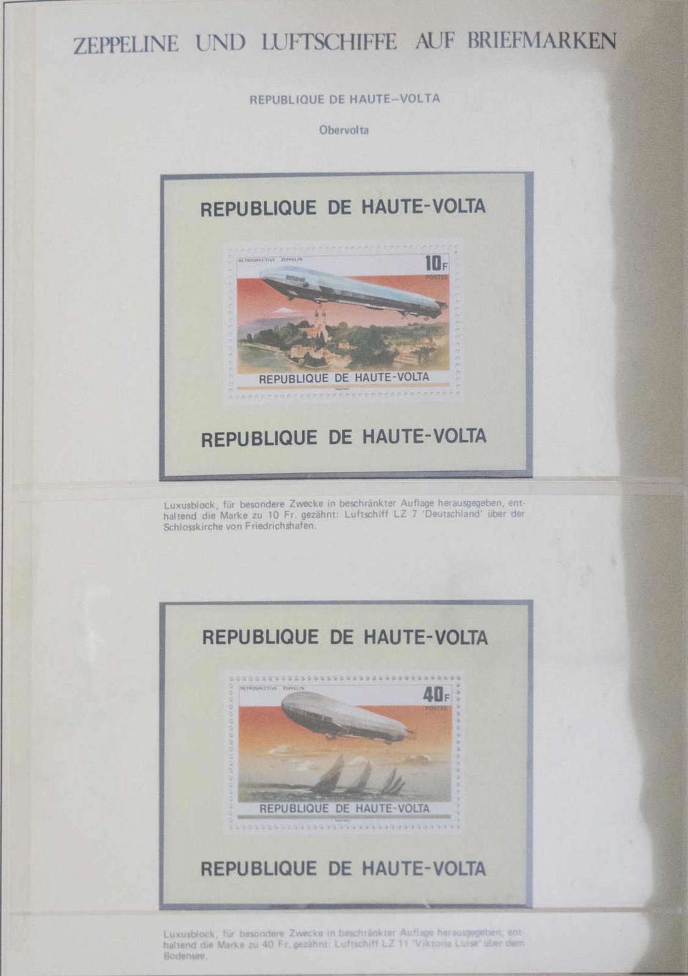 5 - bändige Sammlung Zeppeline und Luftschiffe auf Briefmarken und Briefe mit schöner - Bild 2 aus 17