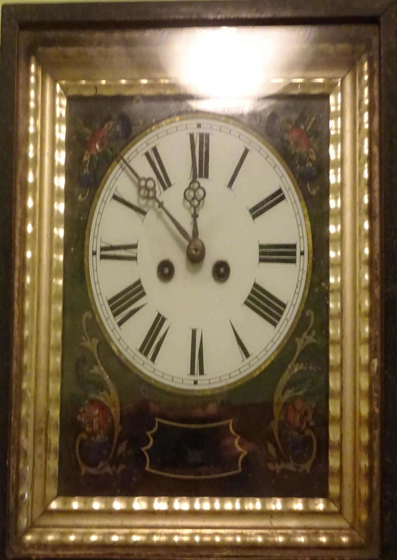 Bilderrahmenuhr um 1880, Schlag auf Glocke, Maße: Höhe ca. 32 cm x Breite ca. 28 cmPhoto frame clock - Bild 2 aus 2