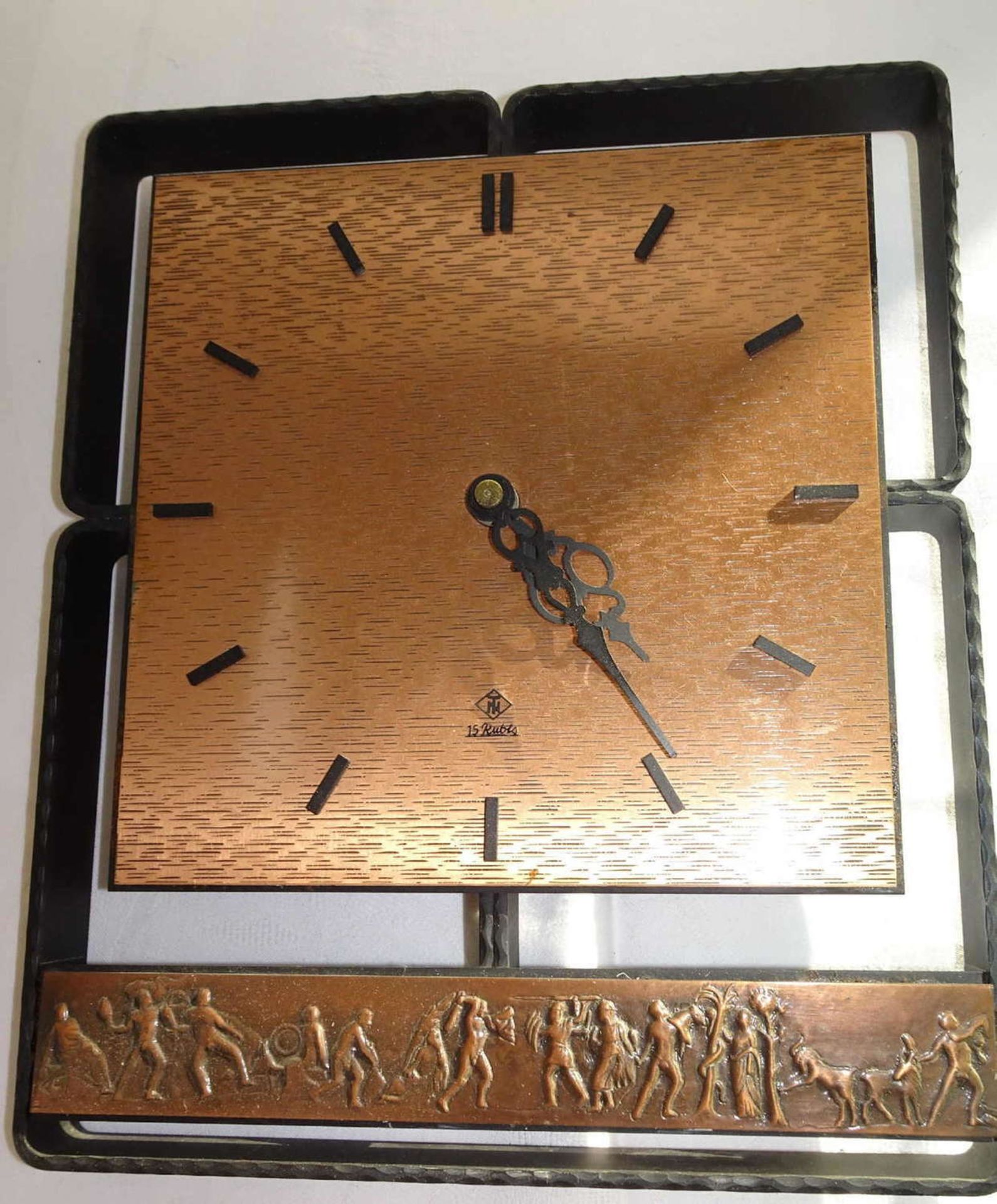 TN Wanduhr Kupfer.TN wall clock copper.