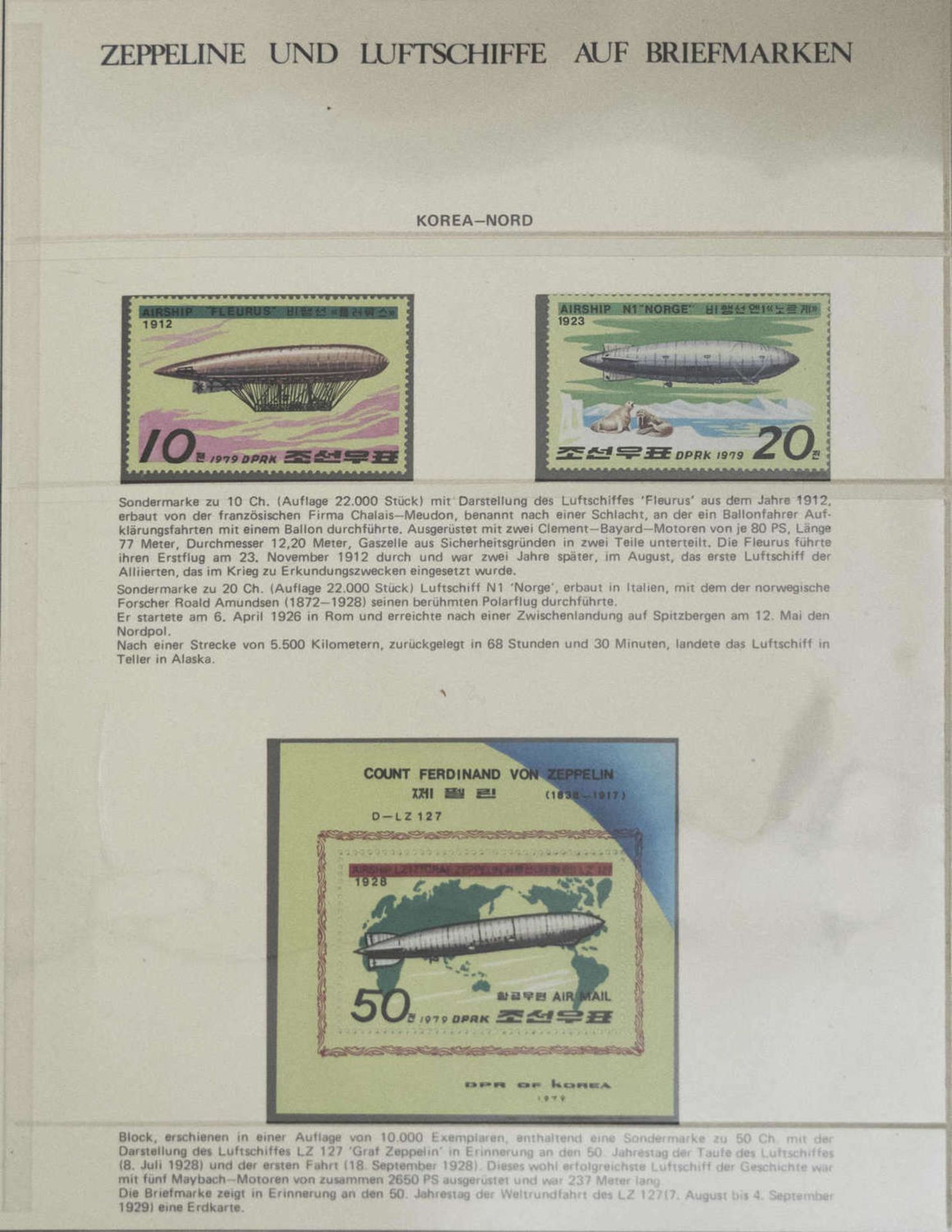 5 - bändige Sammlung Zeppeline und Luftschiffe auf Briefmarken und Briefe mit schöner - Bild 10 aus 17