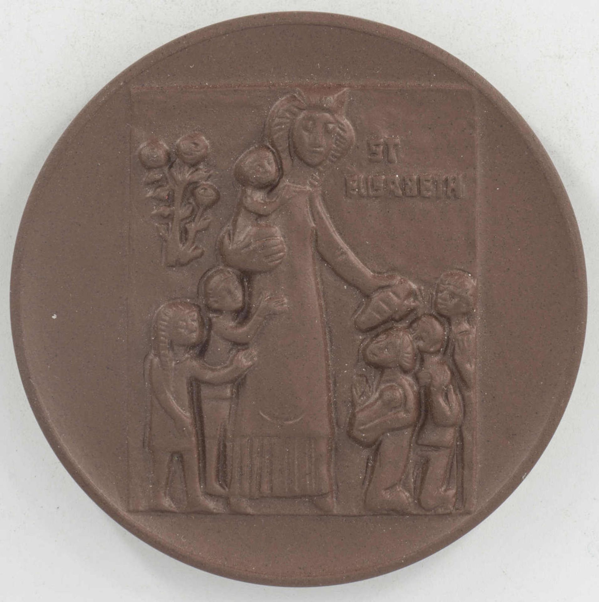 Porzellan -Medaille "Elisabeth 750 Jahre". Meisen. Durchmesser: ca. 65 mm.