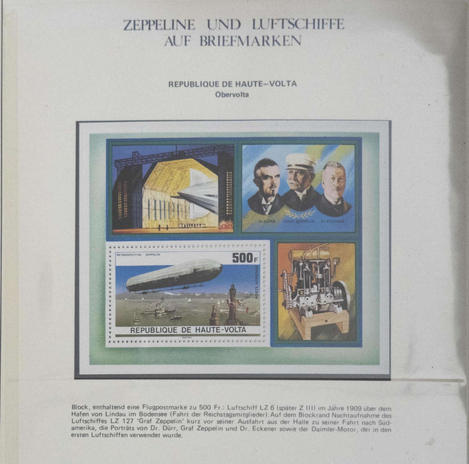 5 - bändige Sammlung Zeppeline und Luftschiffe auf Briefmarken und Briefe mit schöner - Bild 4 aus 17