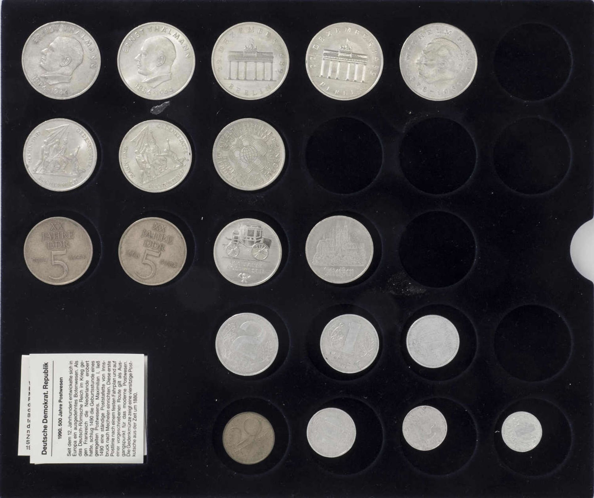 DDR, Lot Umlaufmünzen, bestehend aus: 2 x 20.- Mark 1971 "Thälmann", Erhaltung: 1 x ss und 1 x