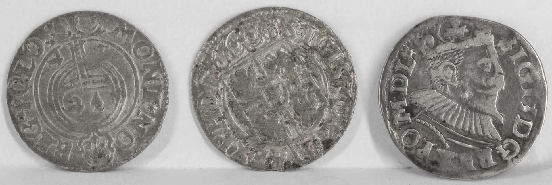 Polaen, Lot Silbermünzen, Sigismund. - Bild 2 aus 2