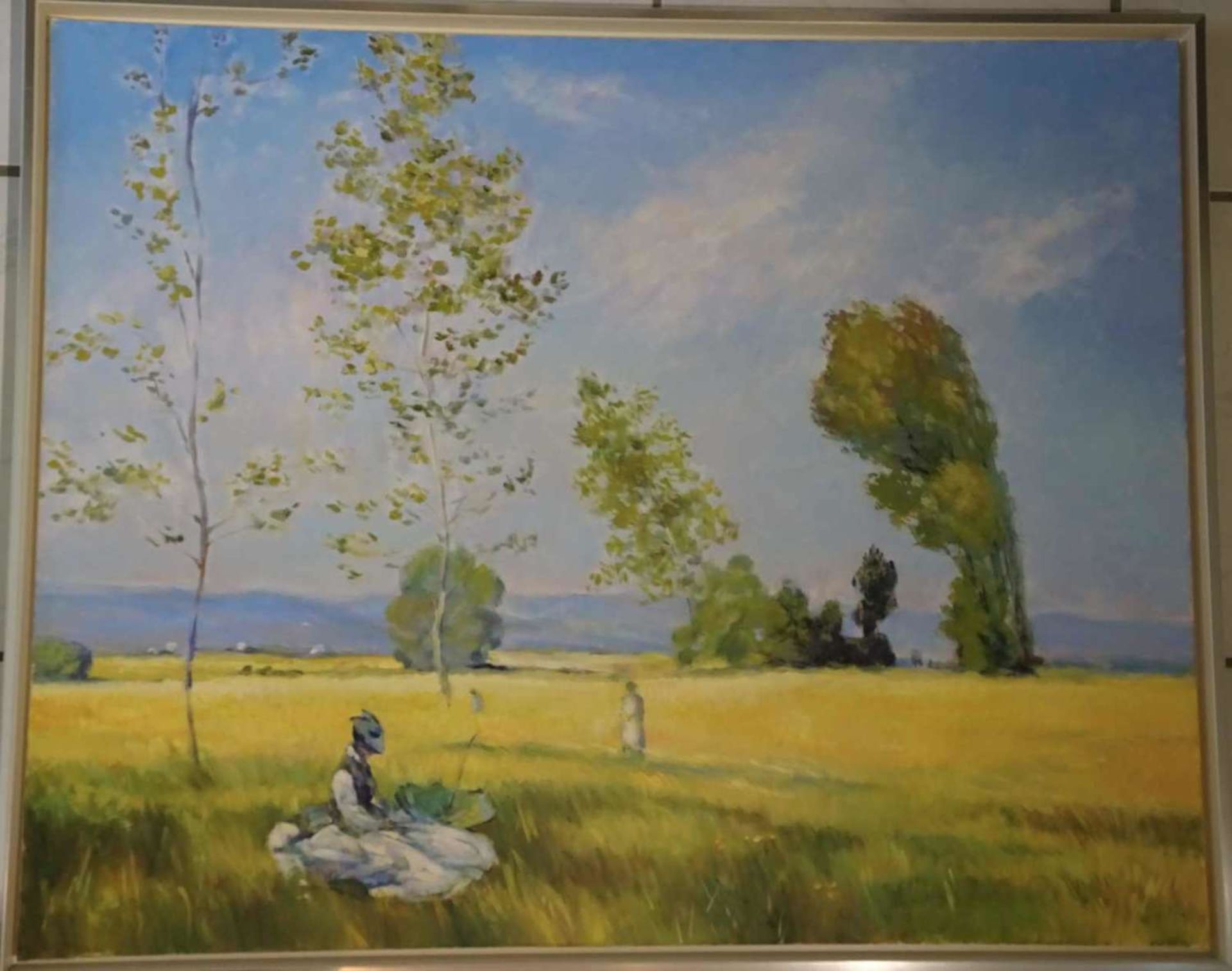 Tigran GRIGORIAN (1967), Ölgemälde auf Leinwand. Motiv: Claude Monet. 2016. Gerahmt. Maße mit