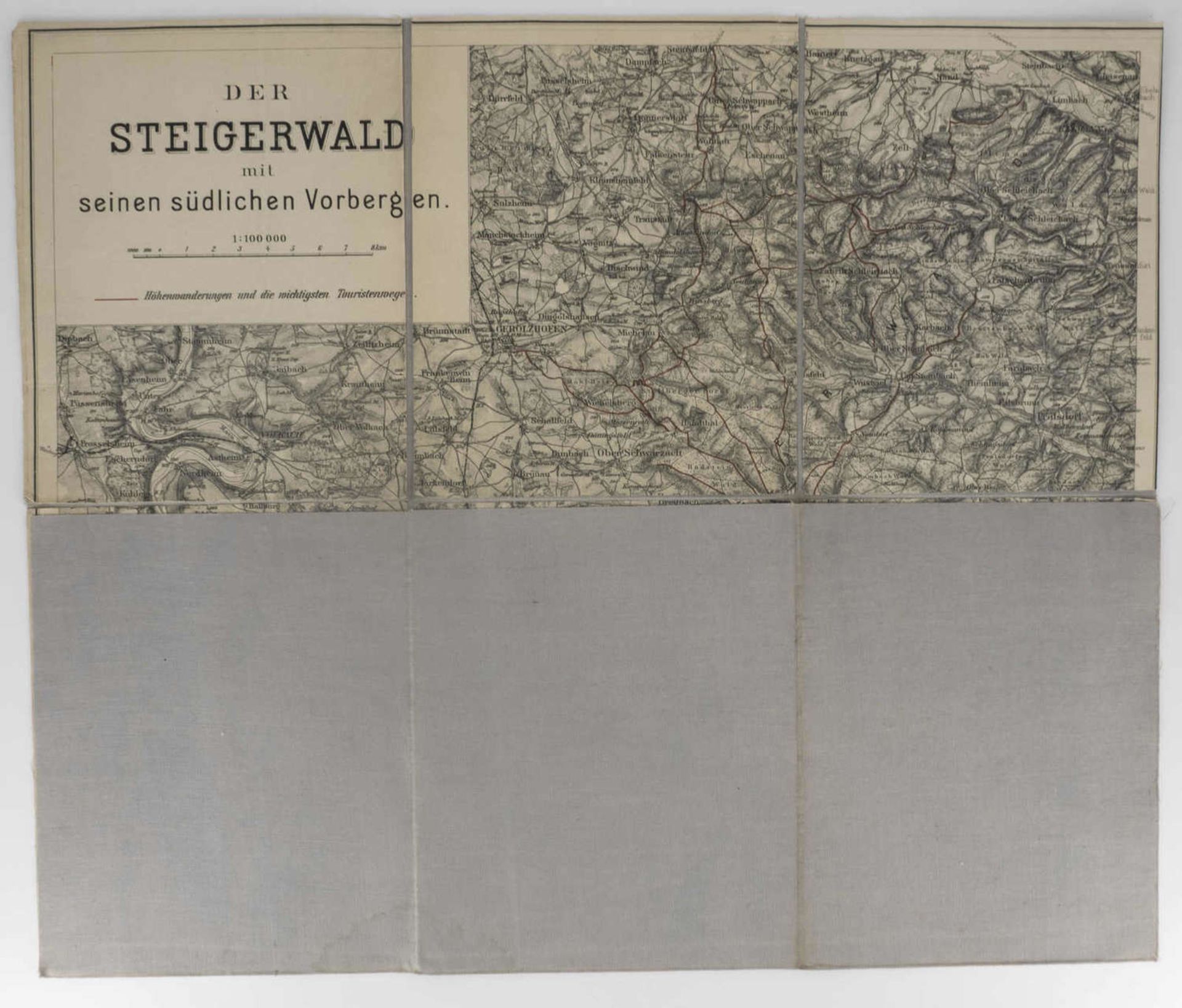 Lot alter Landkarten, dabei Fichtelgebirge, der Steigerwald, je 1:100000, Borna, Pegau und - Bild 7 aus 7